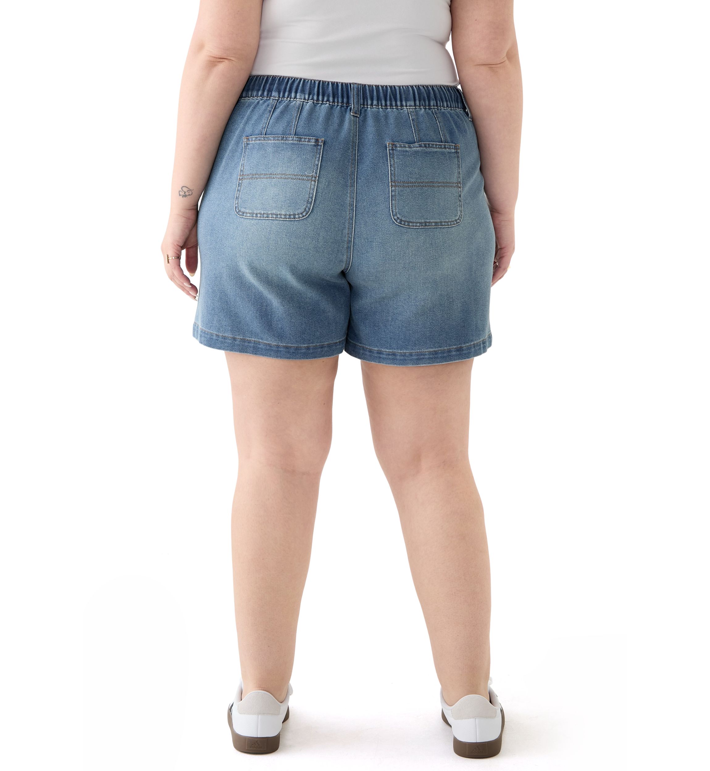 Plus Size Utility Long Line Shorts