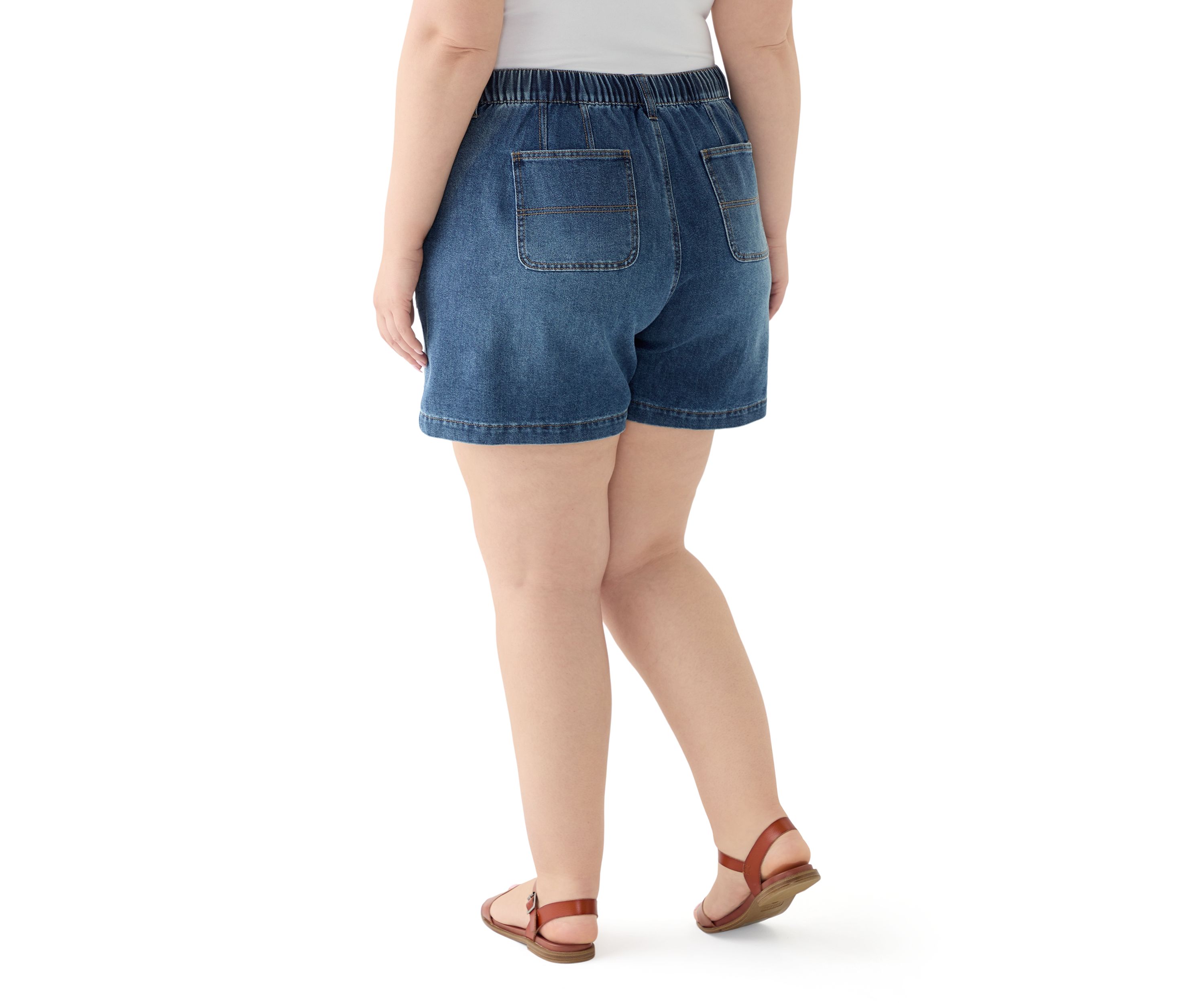 Plus Size High Rise Utility Shorts