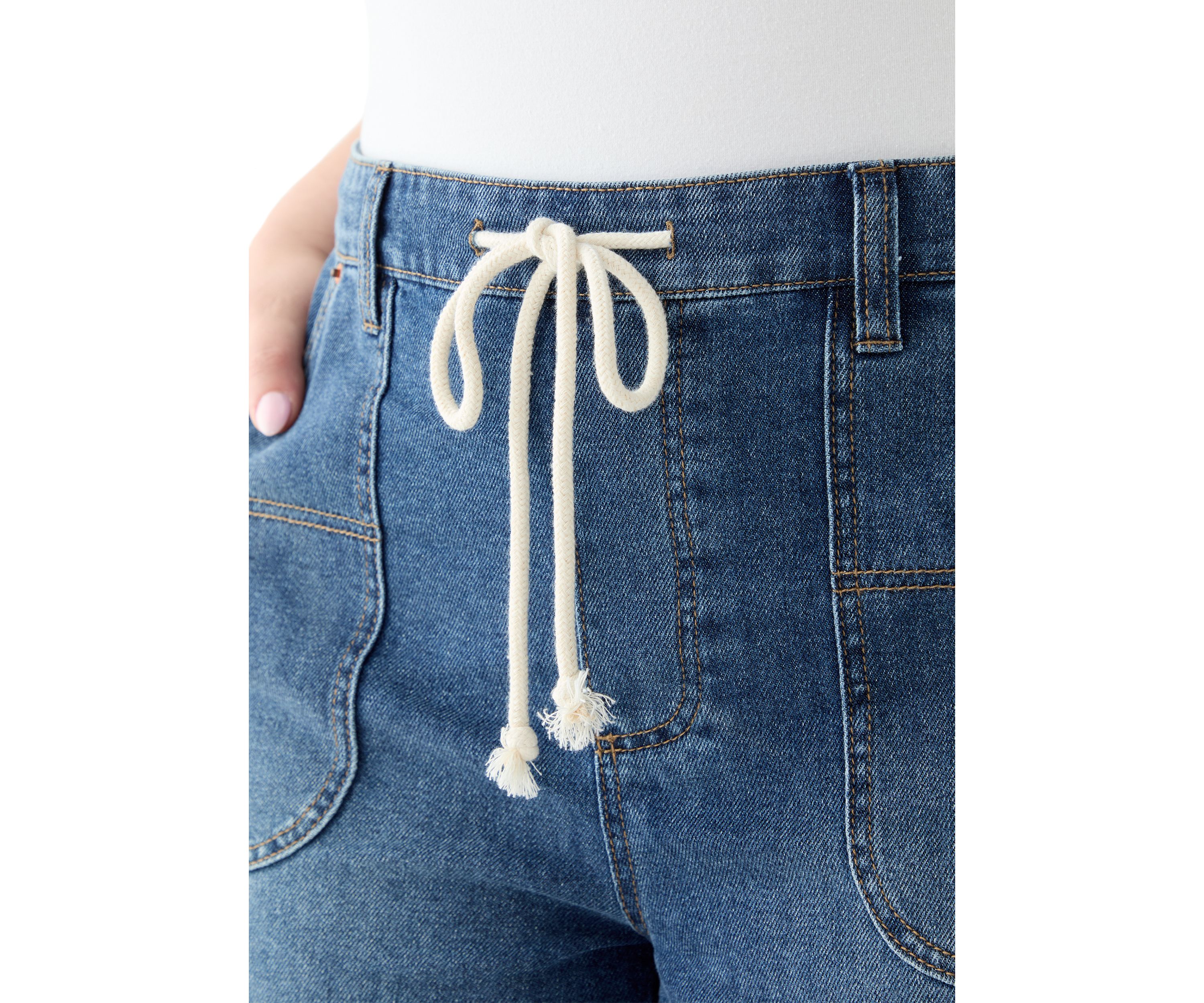 Plus Size High Rise Utility Shorts