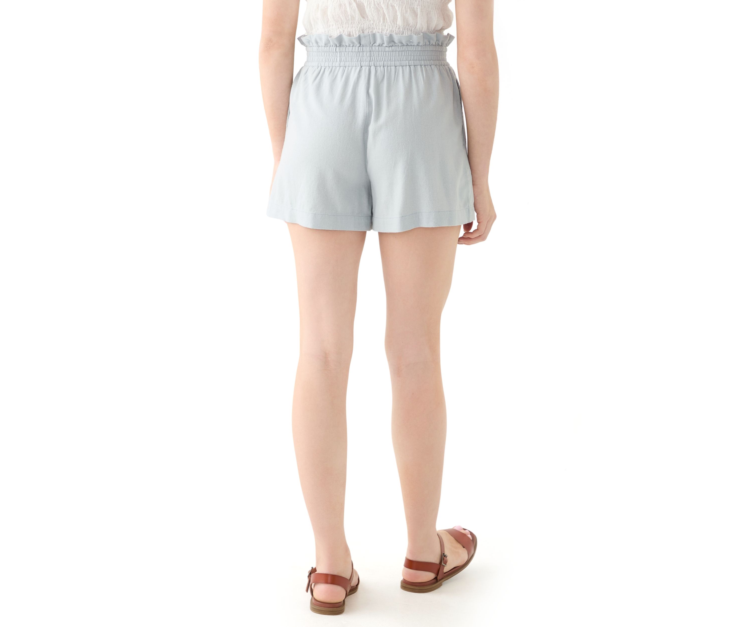 Womens Double Tie Paperbag Shorts
