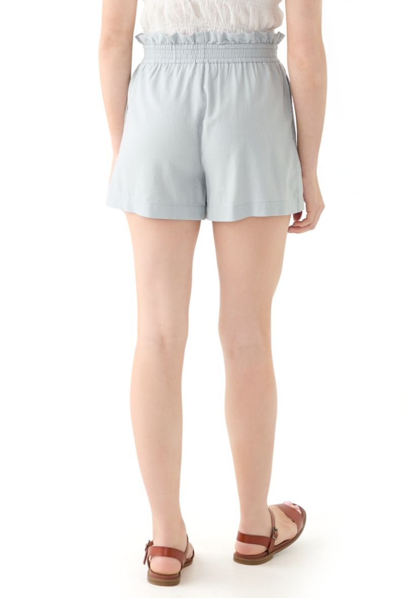 Womens Double Tie Paperbag Shorts