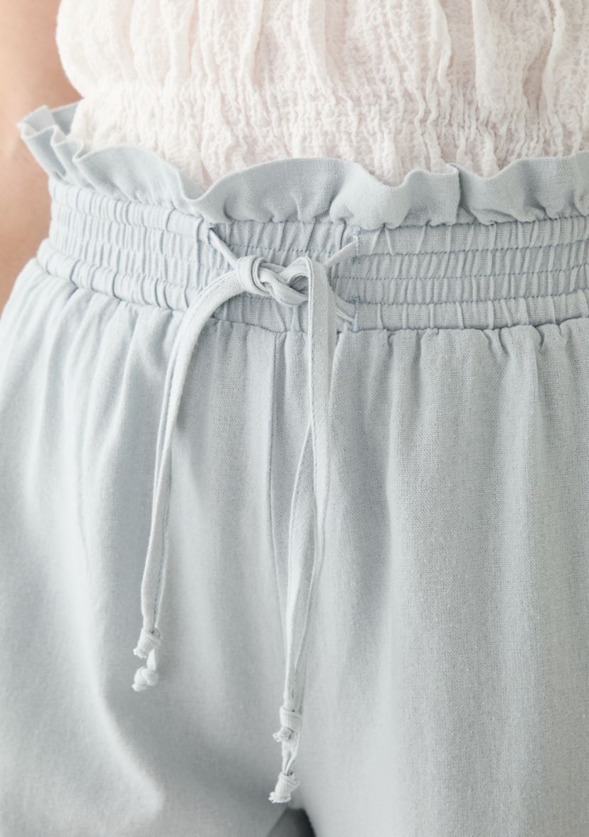 Womens Double Tie Paperbag Shorts