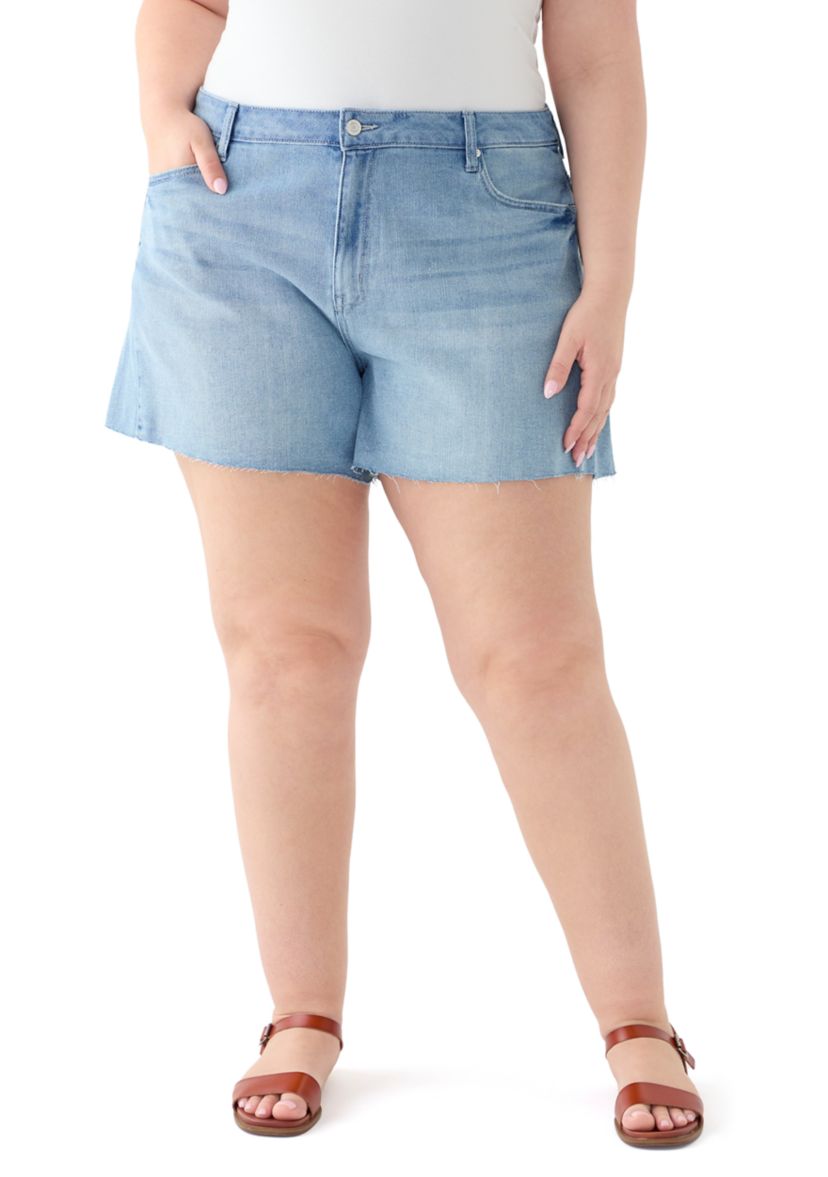 Plus Size Skirty Denim Shorts