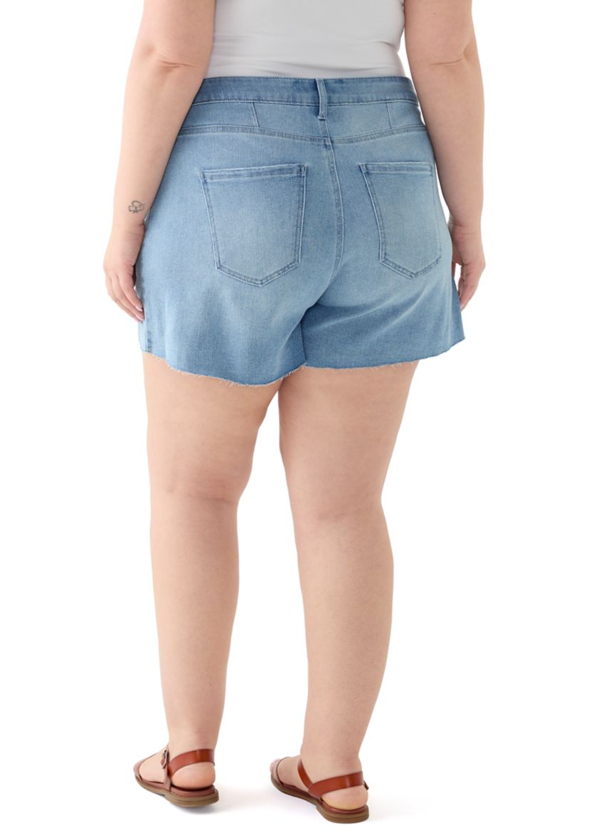 Plus Size Skirty Denim Shorts