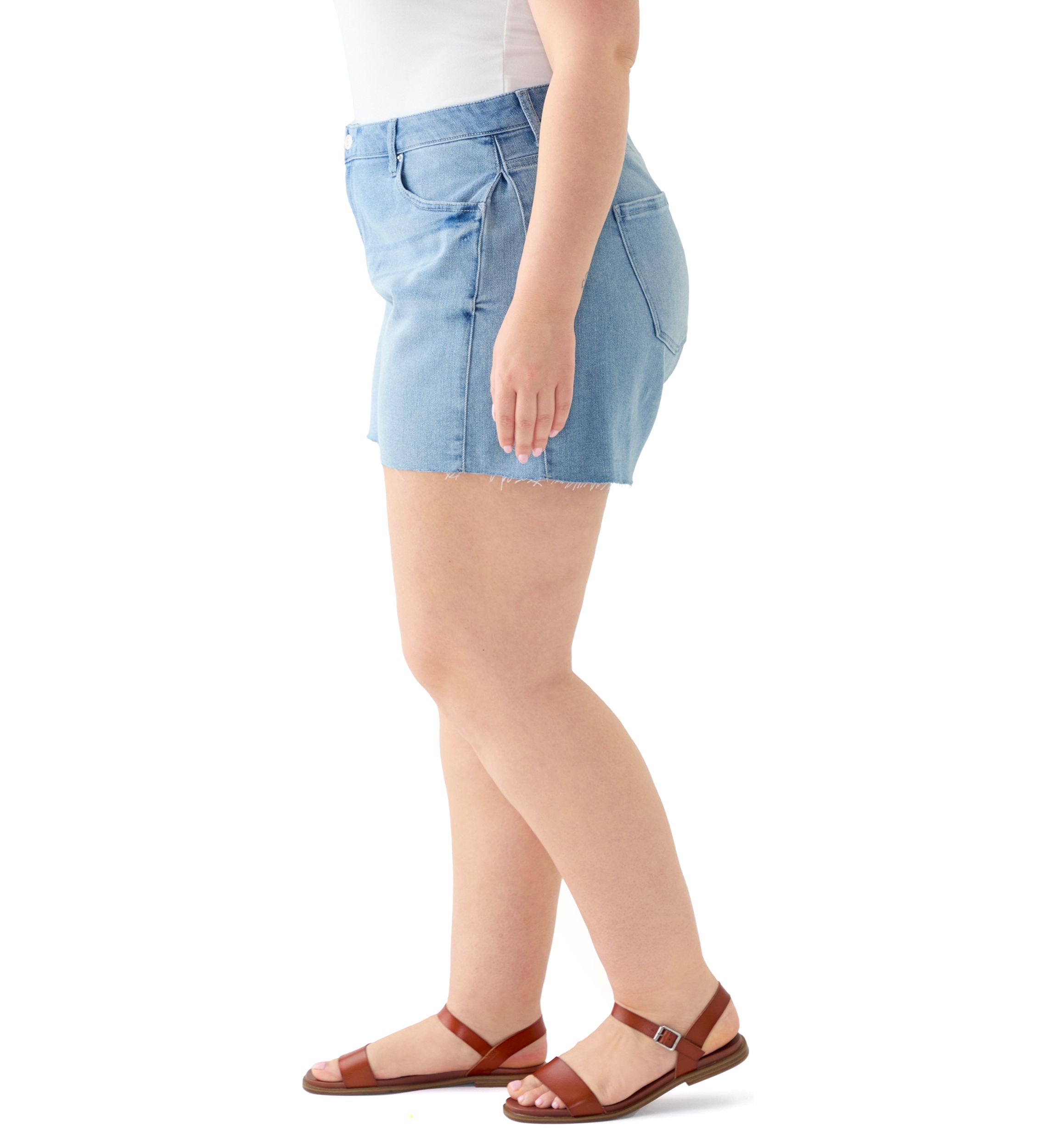Plus Size Skirty Denim Shorts