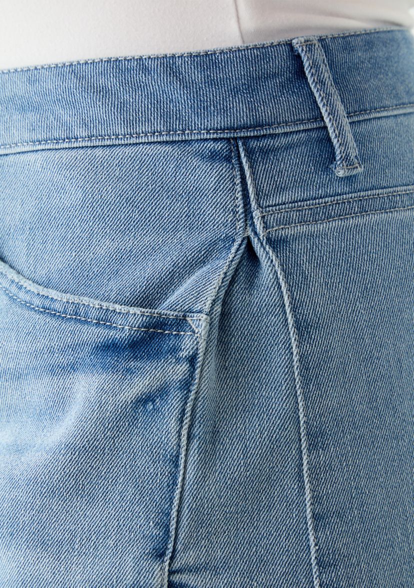 Plus Size Skirty Denim Shorts