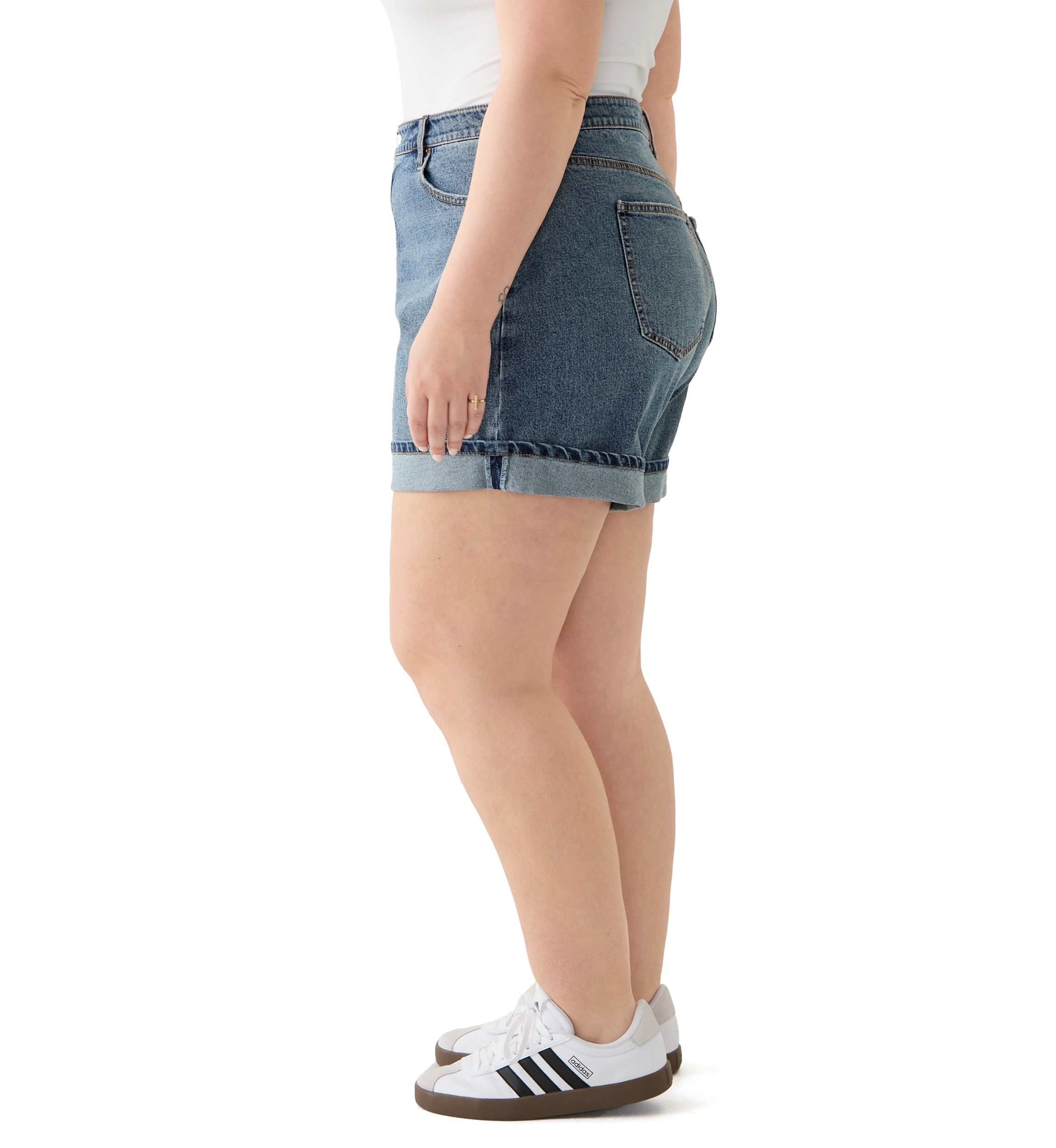 Plus Size Cuffed Shorts