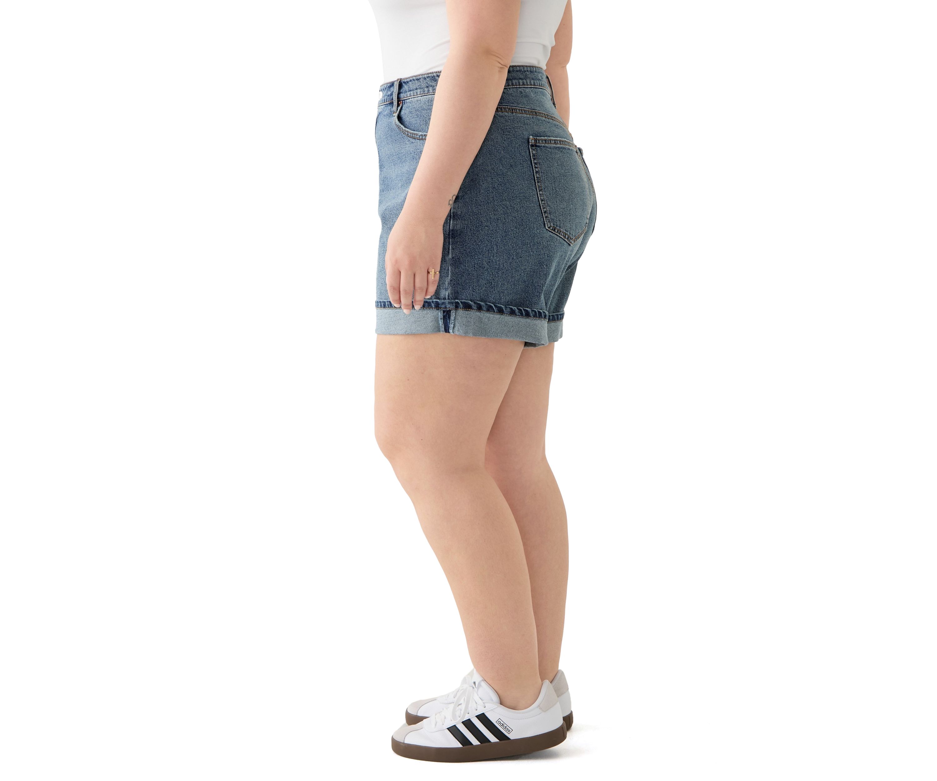 Plus Size Cuffed Shorts