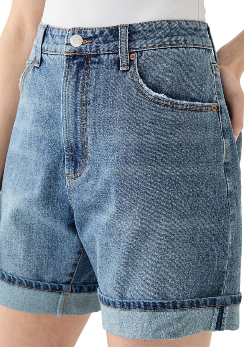 Womens Cuffed Long Shorts