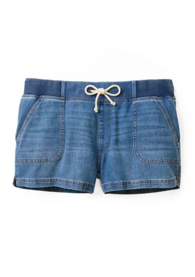 Vanilla Star Women's Plus Size Ribbed Waist Shorts, 0X