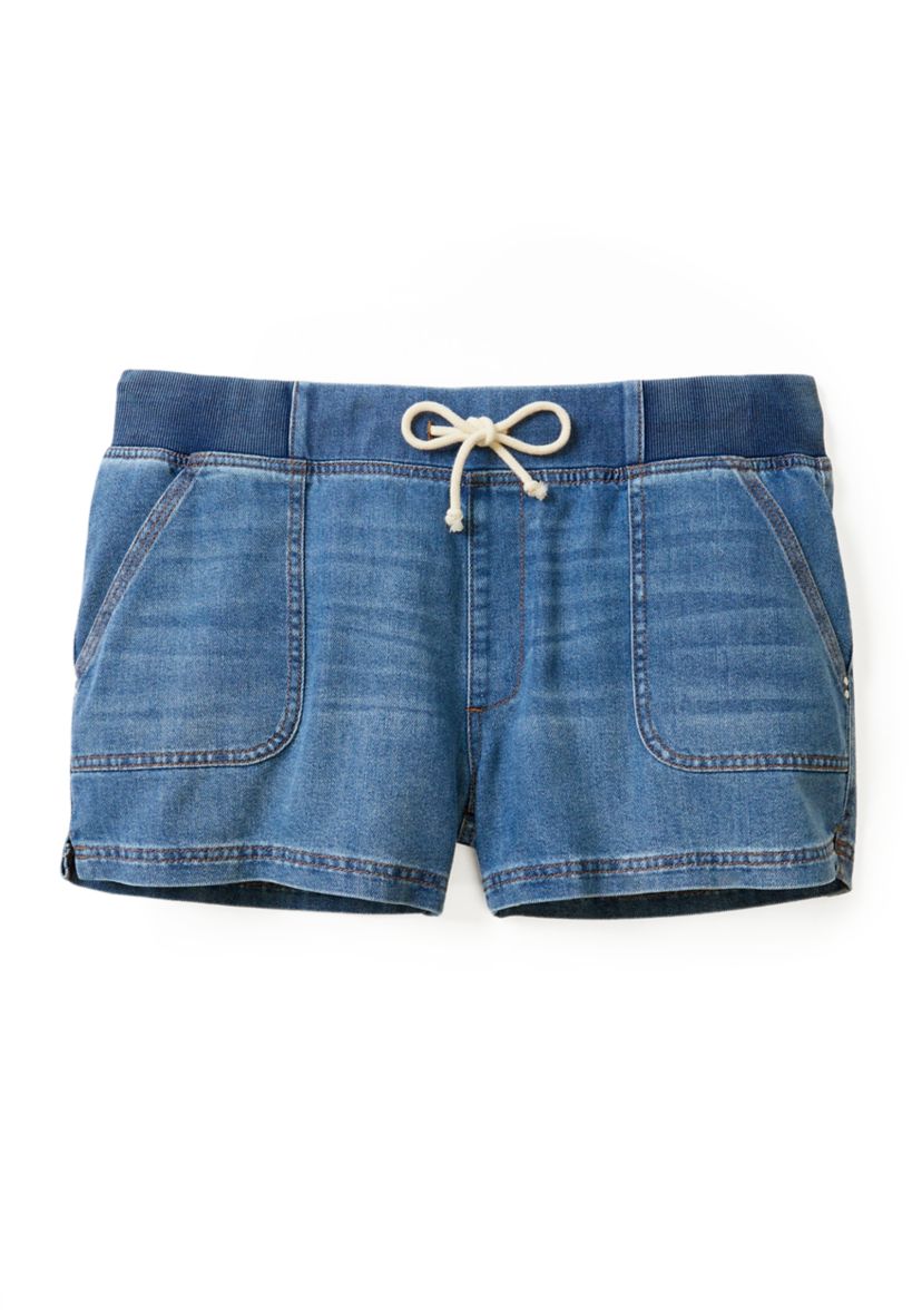 Plus Size Ribbed Waist Shorts