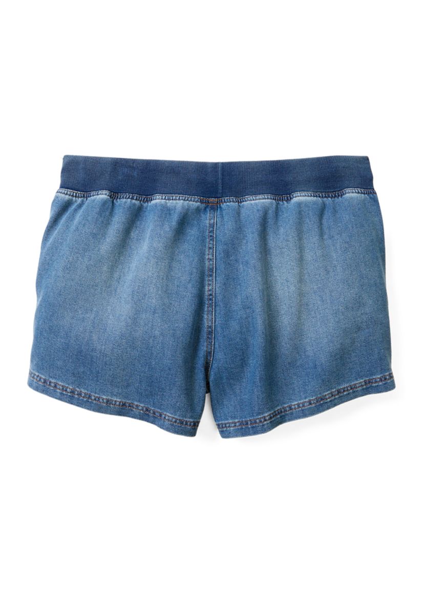 Plus Size Ribbed Waist Shorts