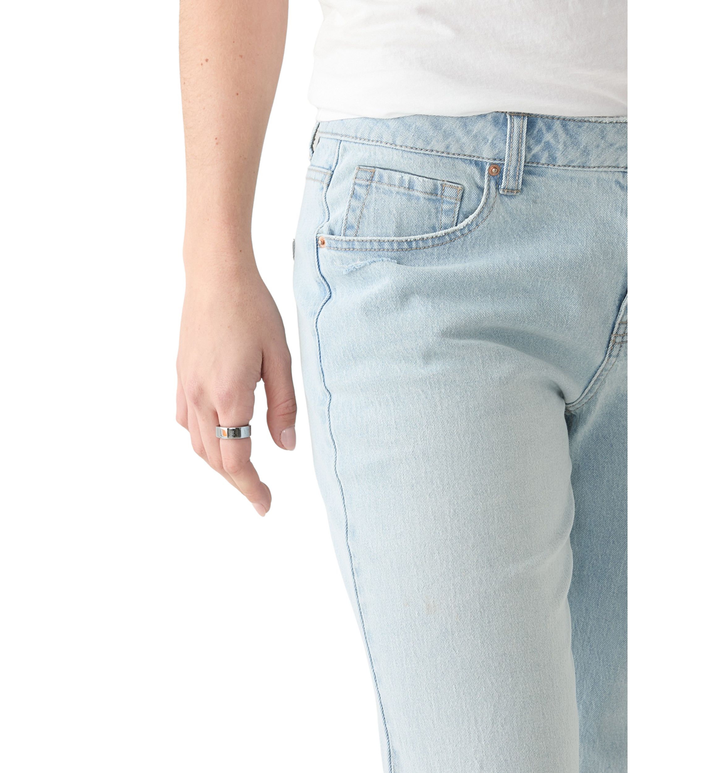 Womens Low Rise Cropped Jeans