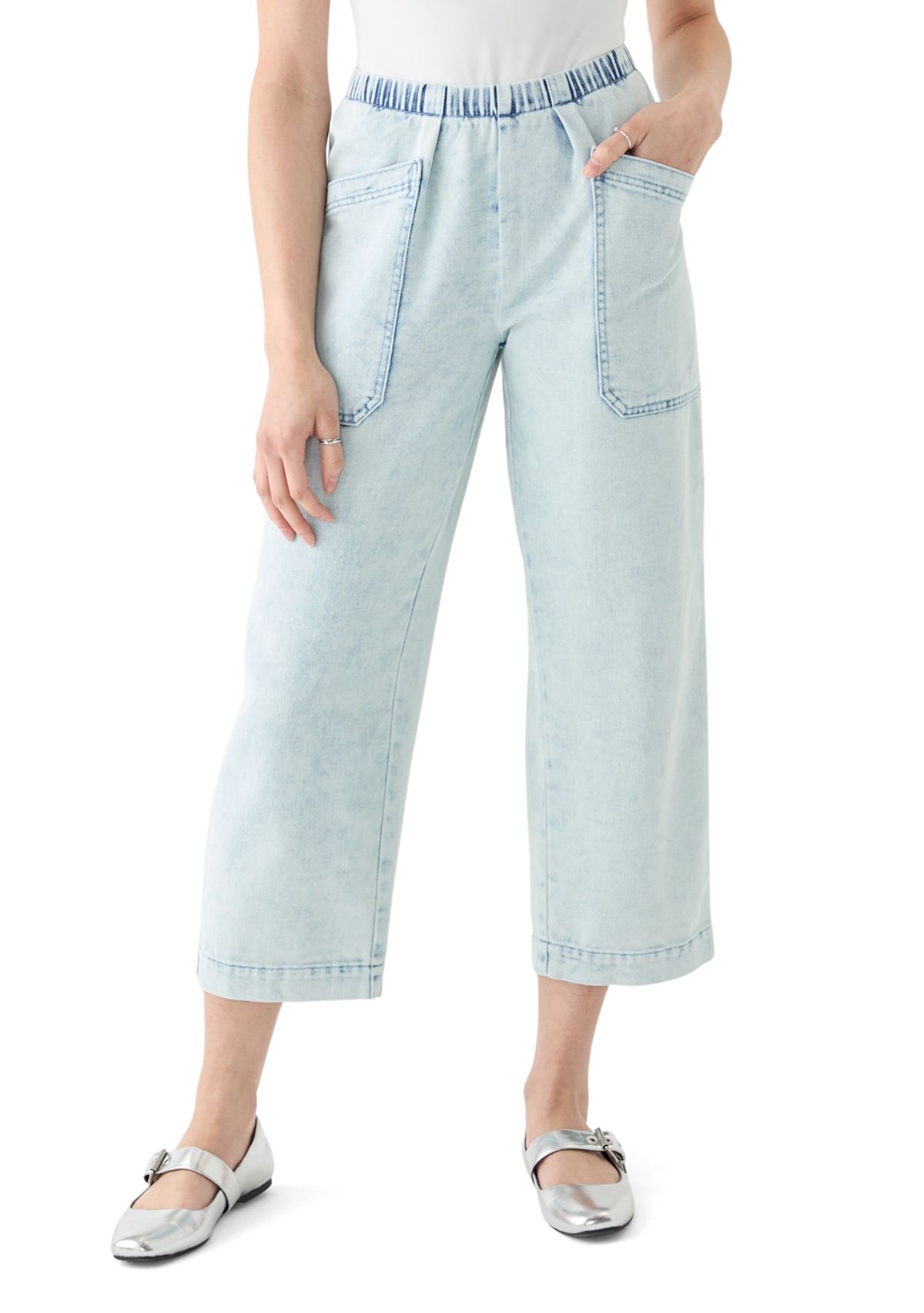 Womens Cropped Porkchop Pull On Pants