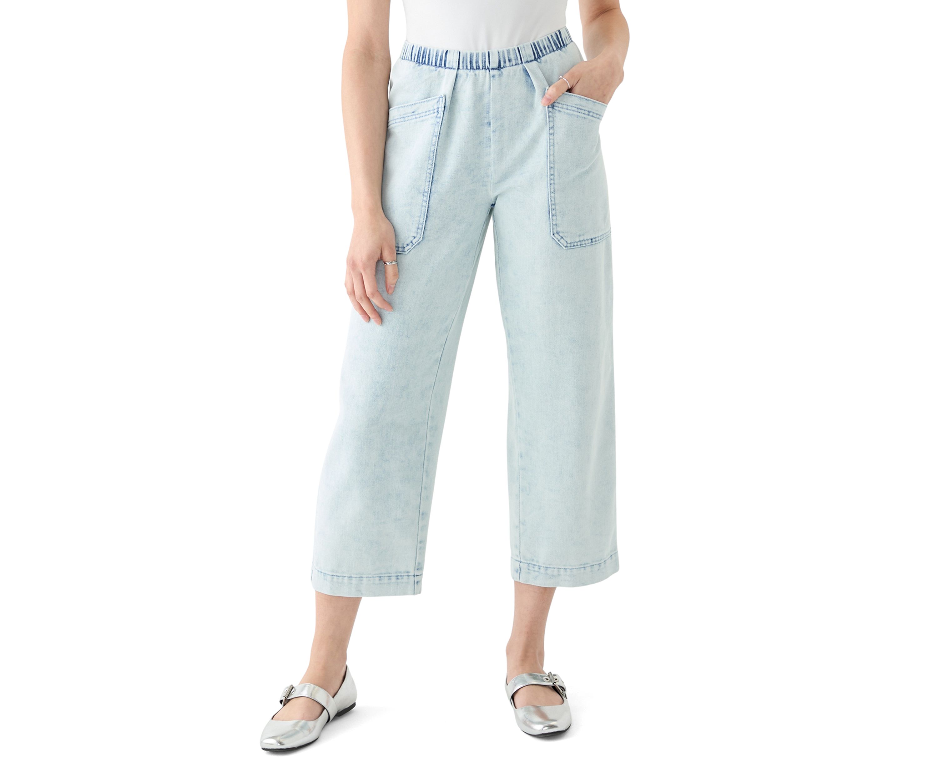 Womens Cropped Porkchop Pull On Pants
