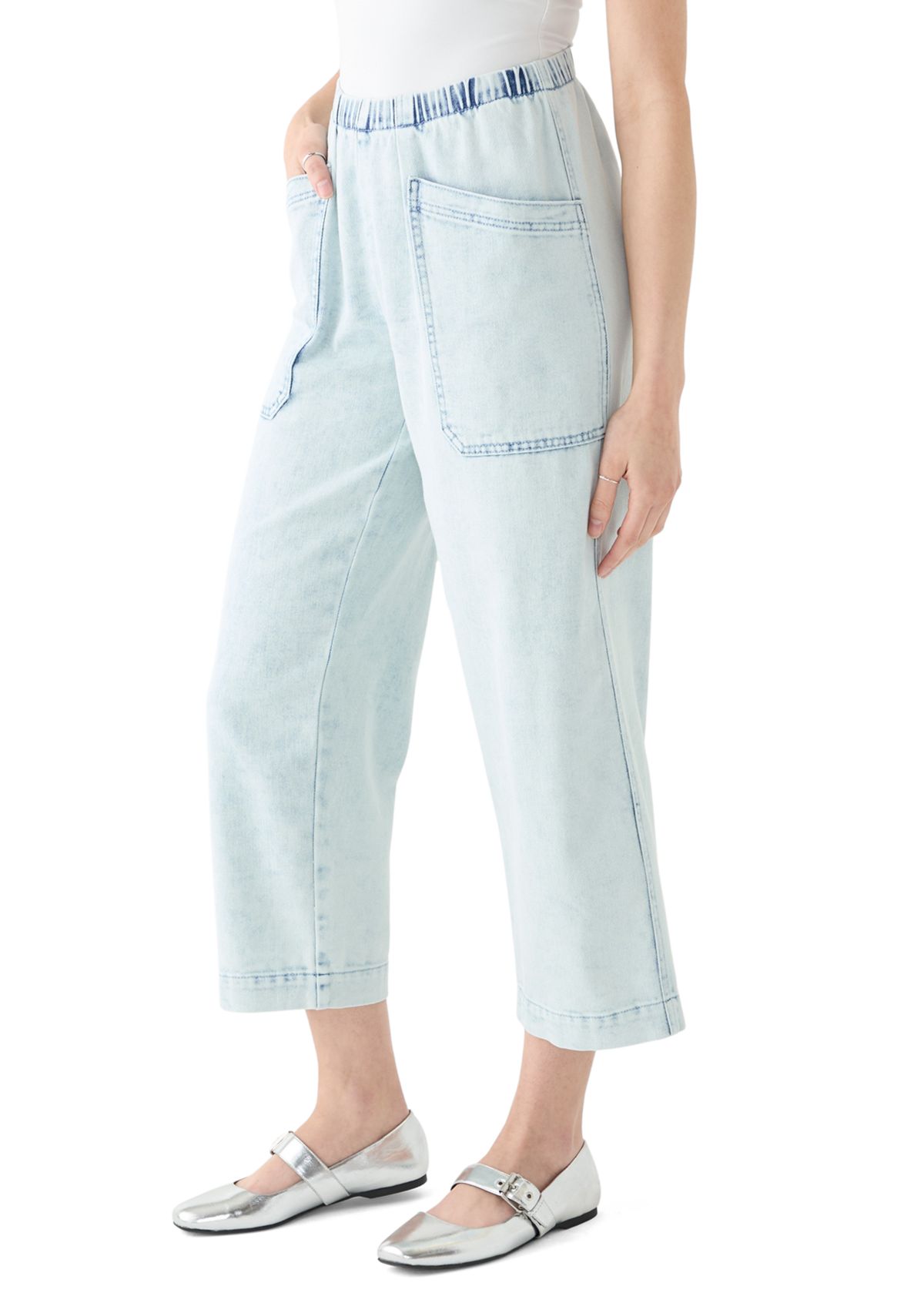Womens Cropped Porkchop Pull On Pants