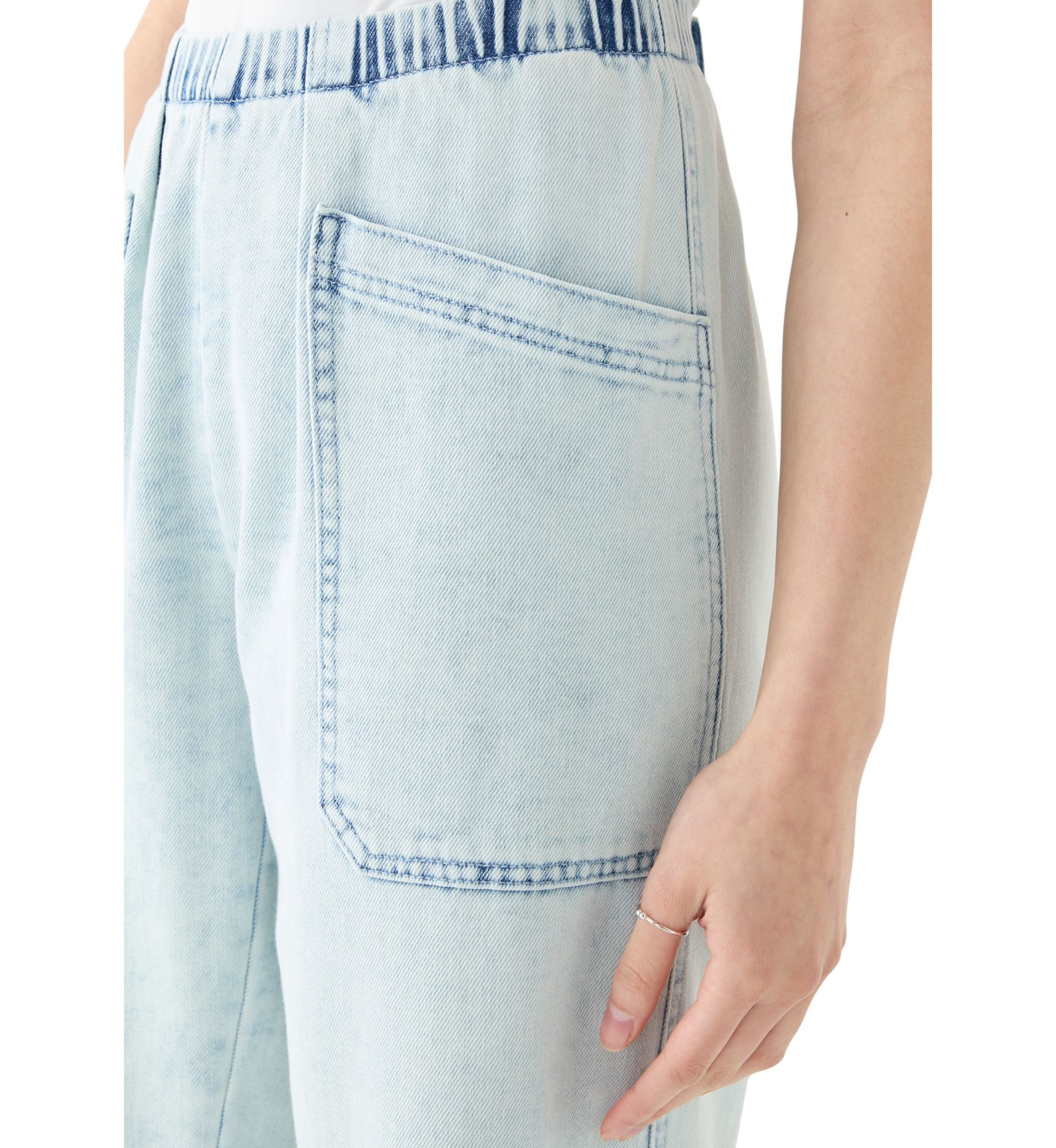 Womens Cropped Porkchop Pull On Pants
