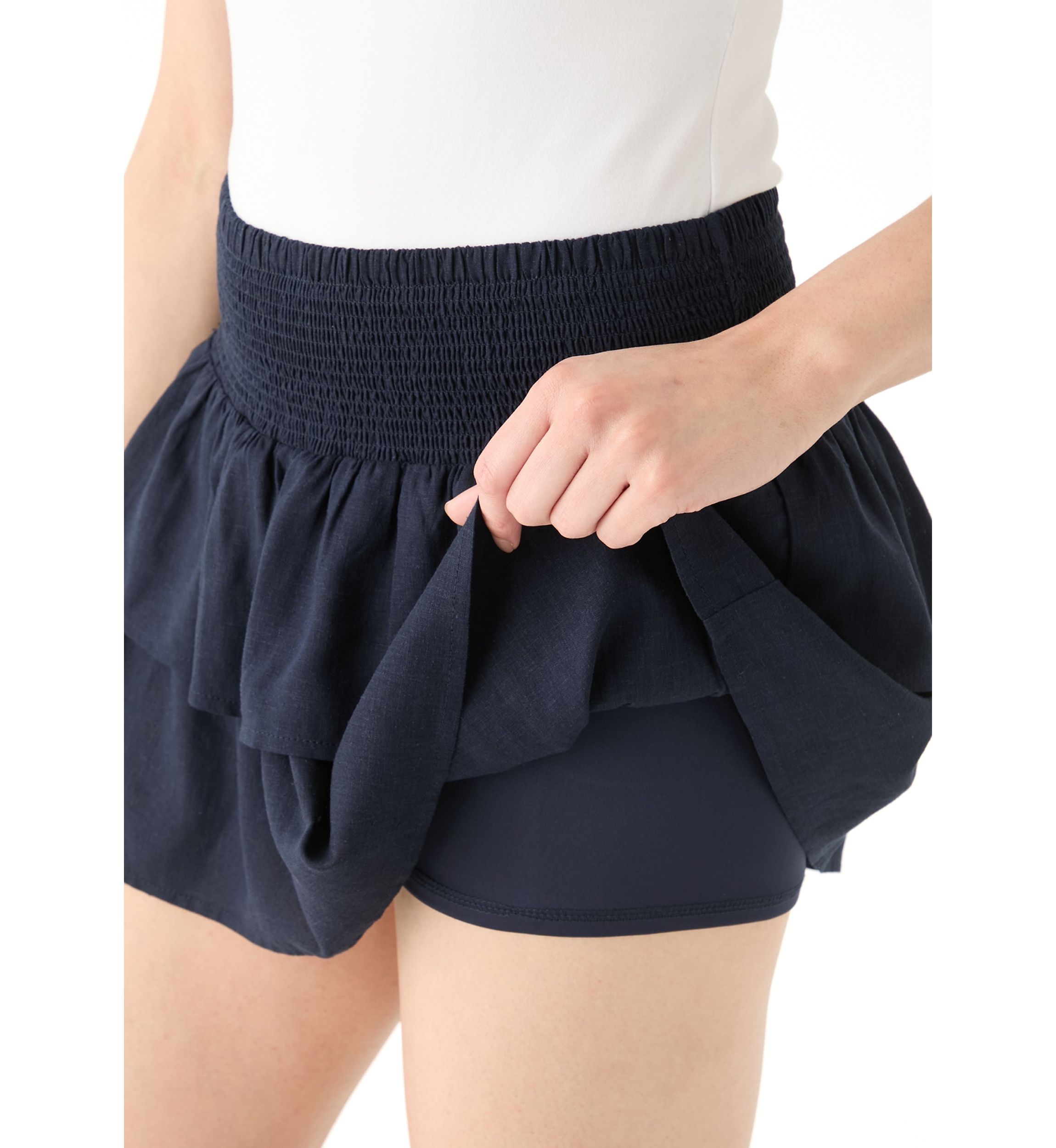 Womens Tiered Mini Skort