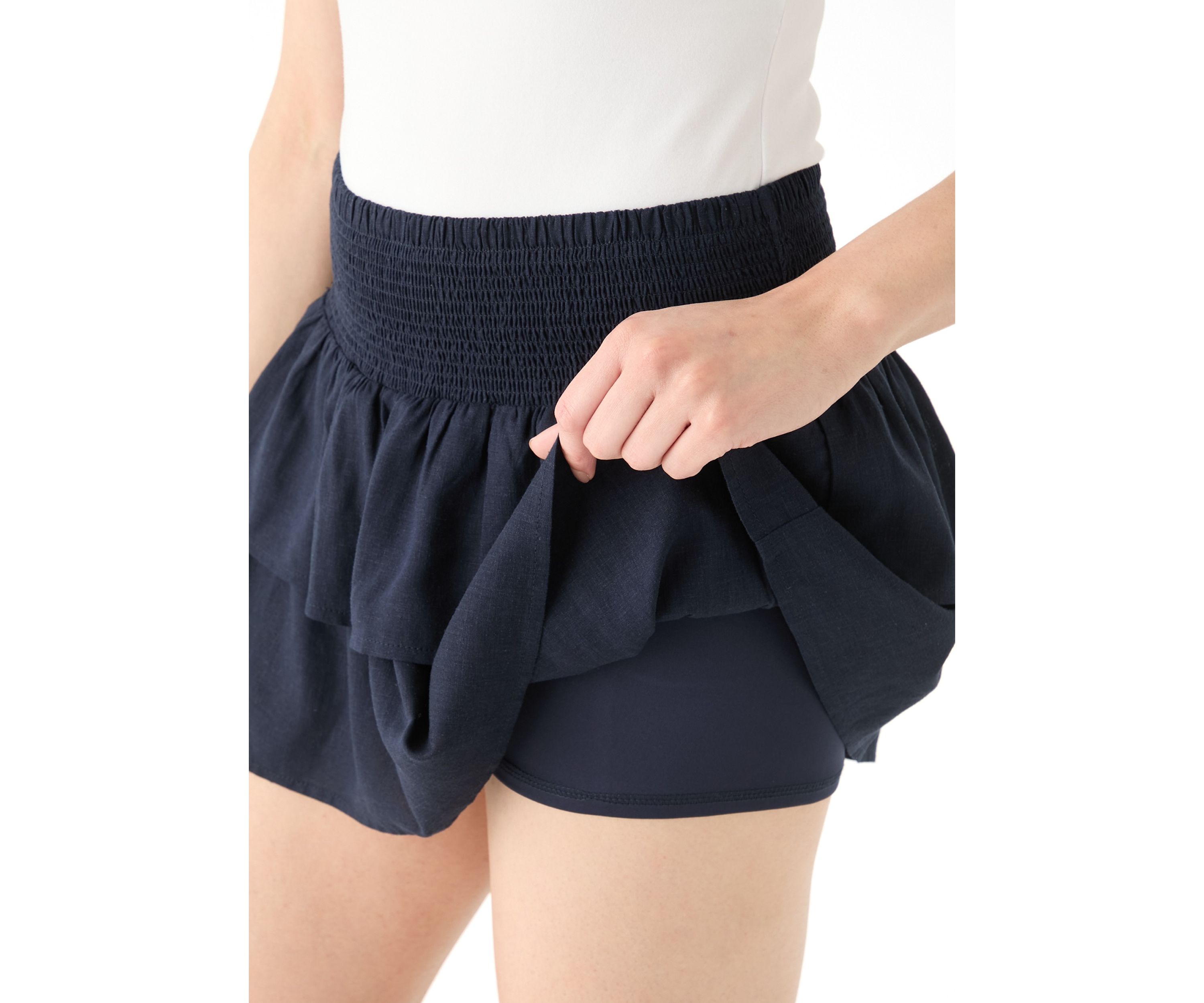 Womens Tiered Mini Skort