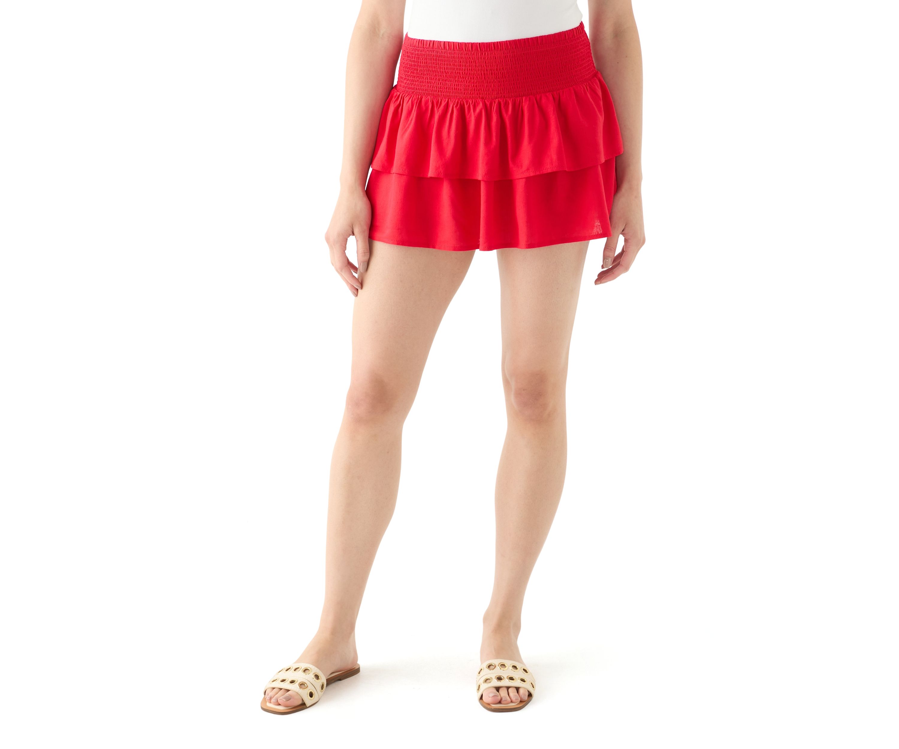 Womens Tiered Mini Skort