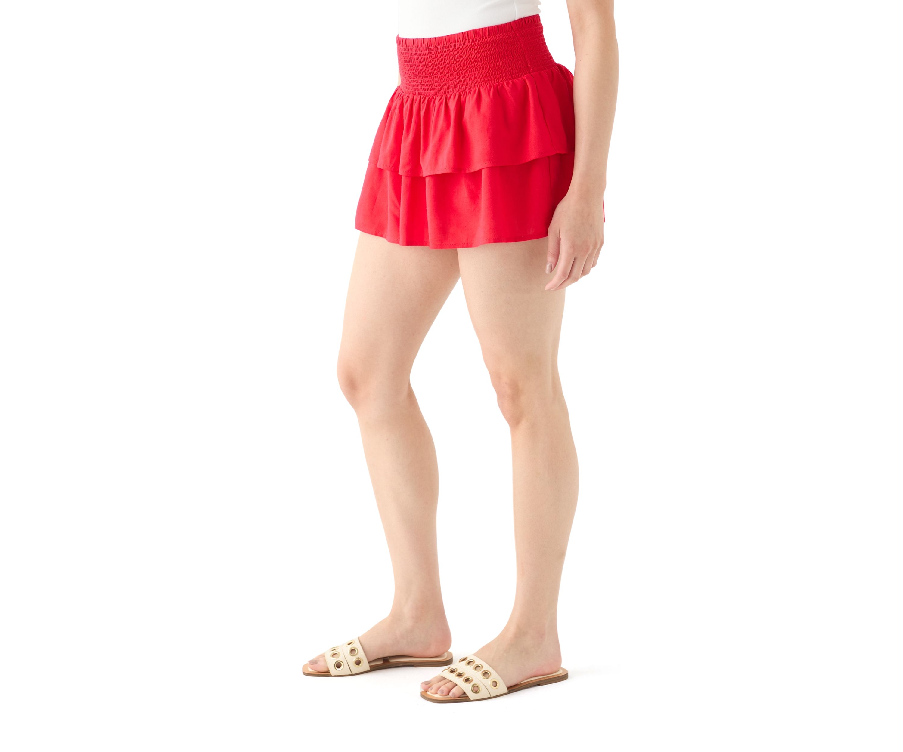 Womens Tiered Mini Skort