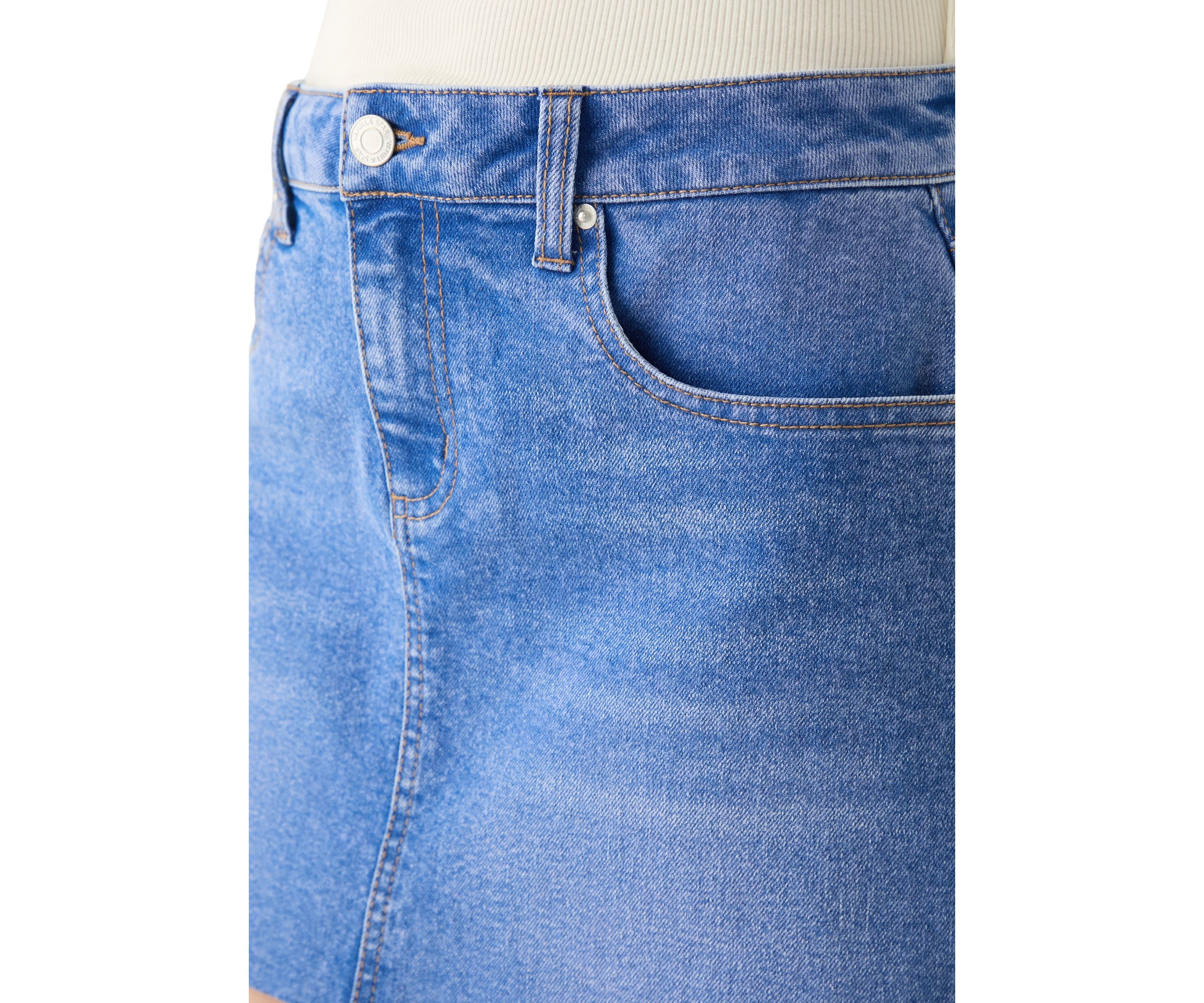 Womens Classic Denim Mini Skirt