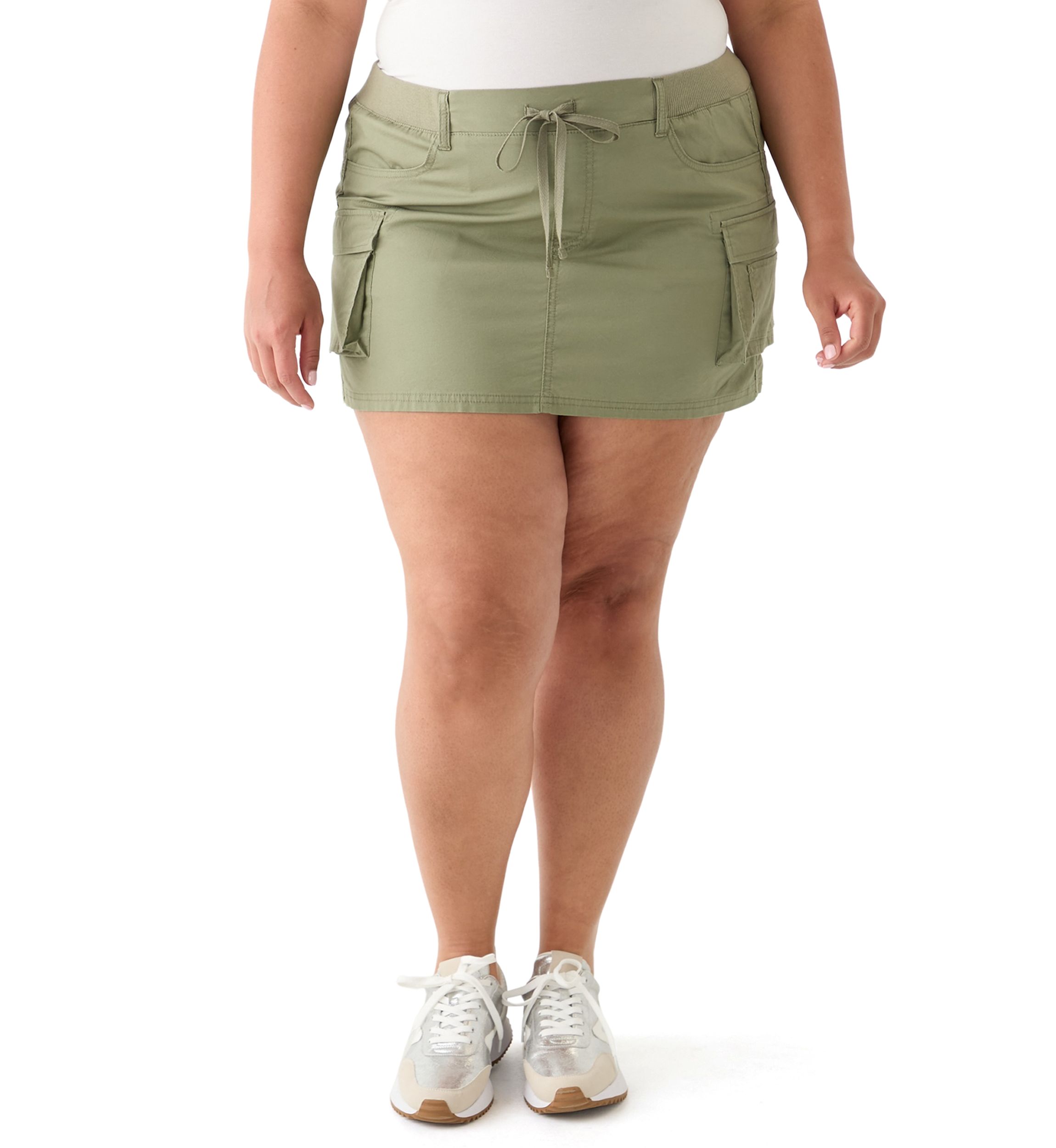 Plus Size Cargo Skirt