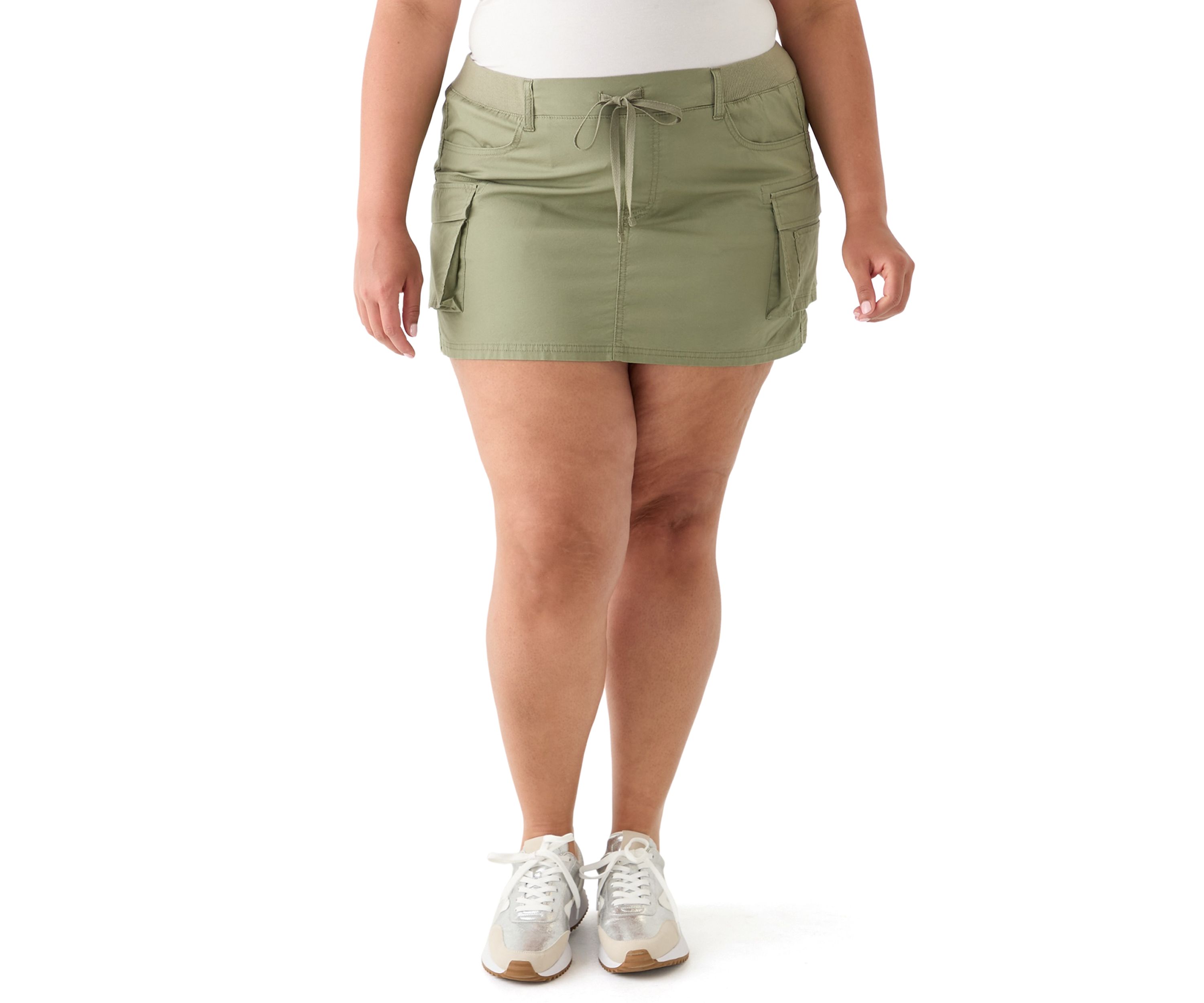 Plus Size Cargo Skirt