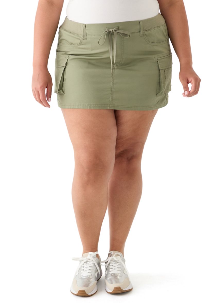 Plus Size Cargo Skirt