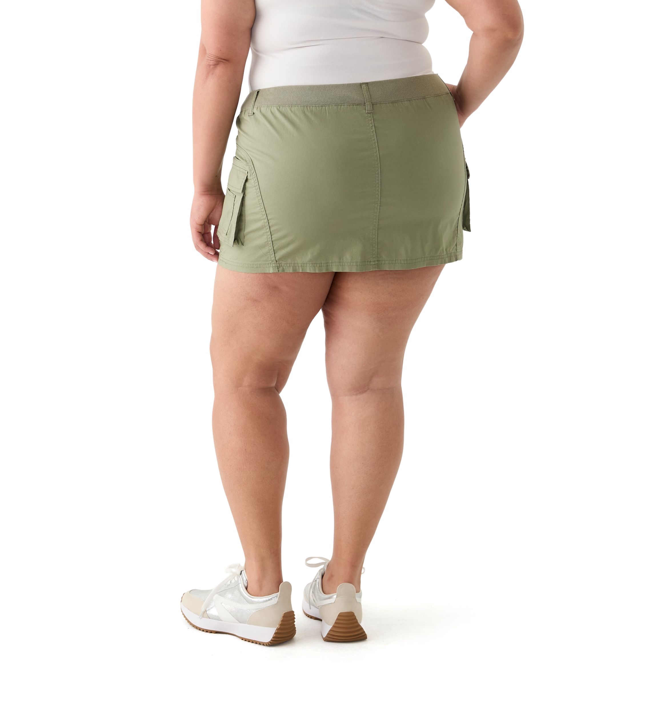 Plus Size Cargo Skirt