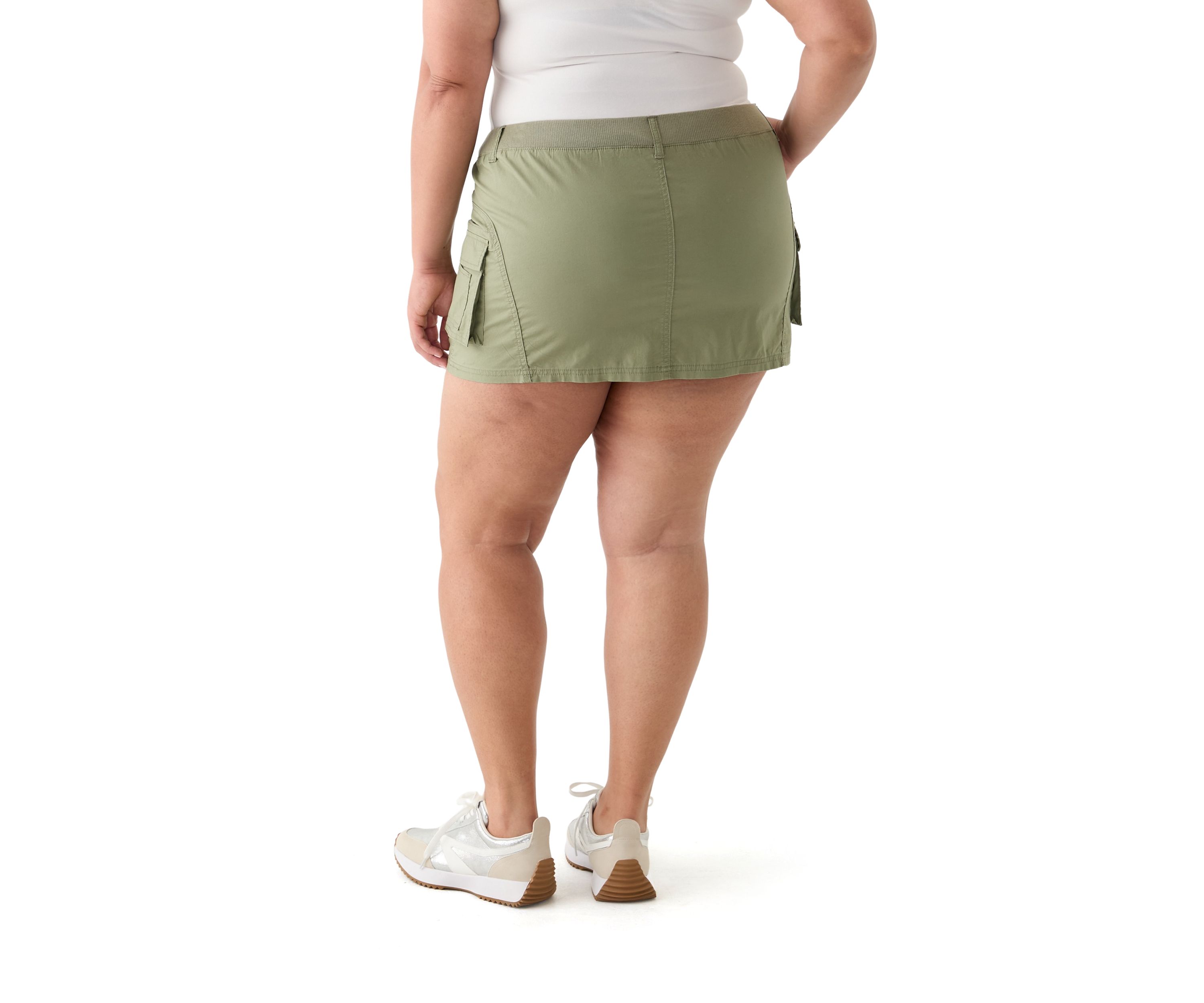 Plus Size Cargo Skirt