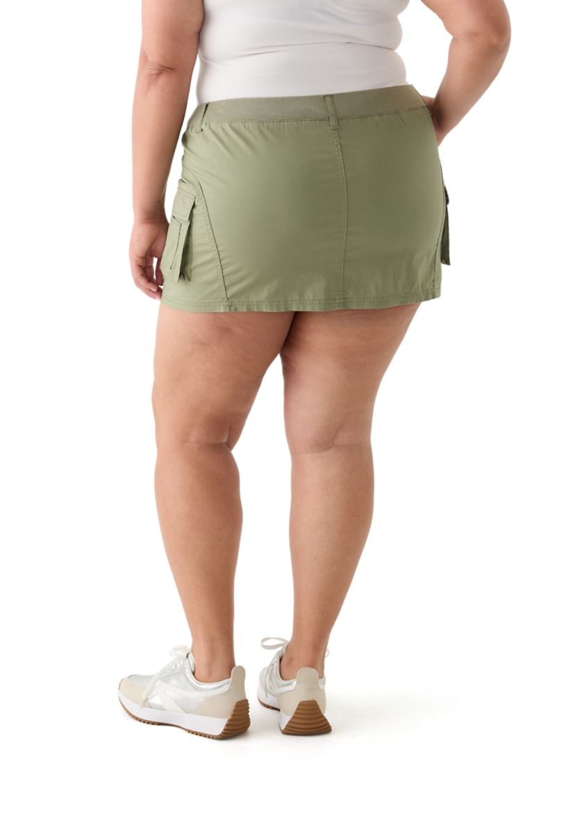 Plus Size Cargo Skirt