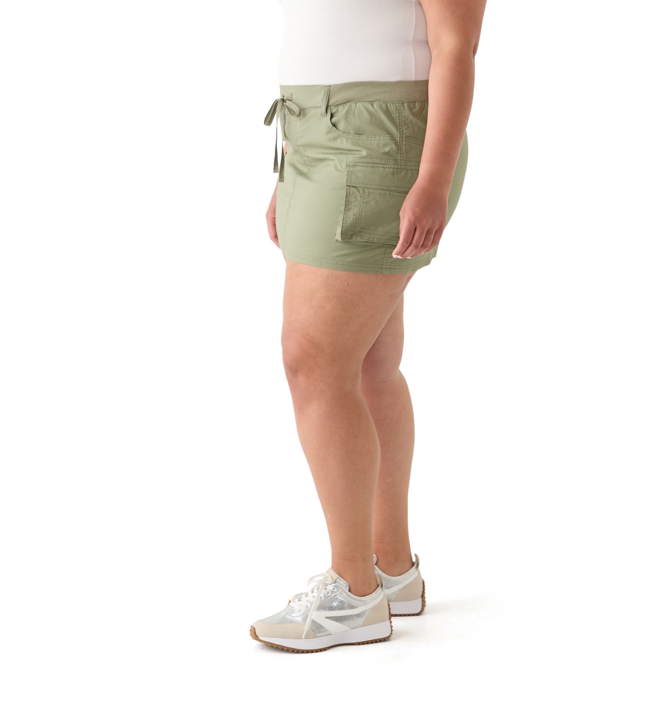 Plus Size Cargo Skirt