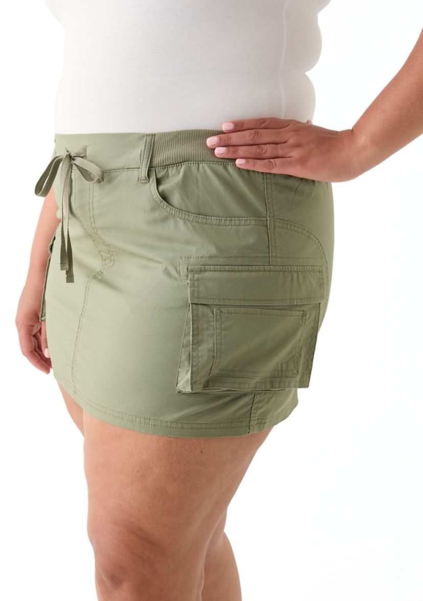 Plus Size Cargo Skirt