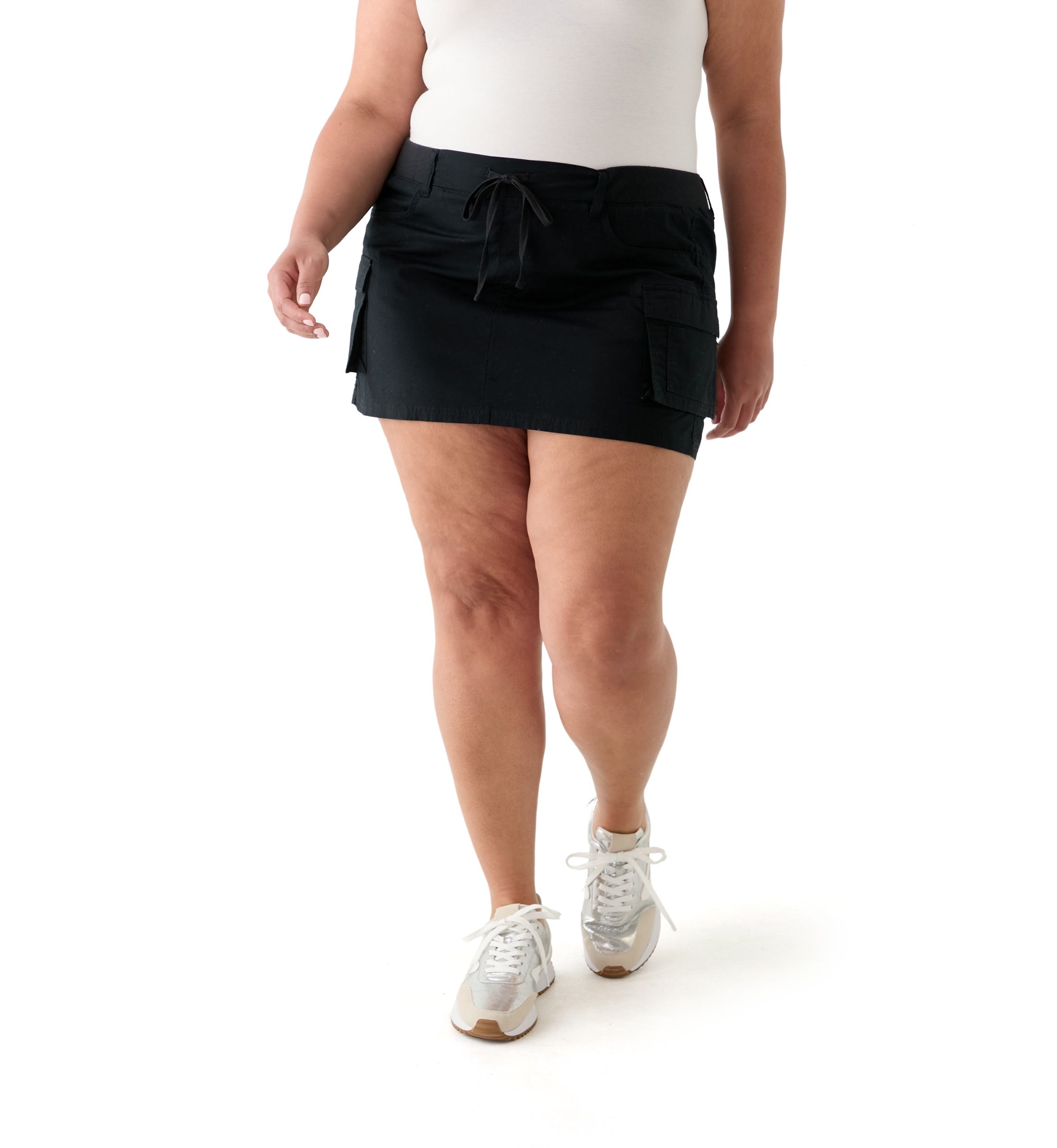Plus Size Cargo Skirt