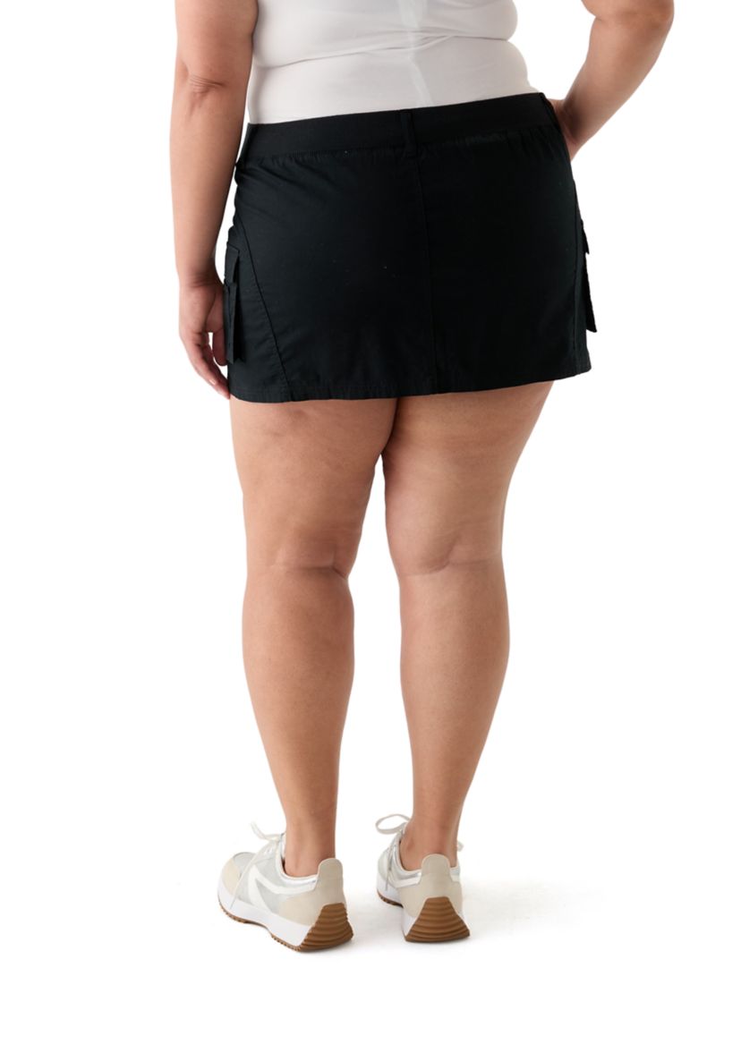 Plus Size Cargo Skirt