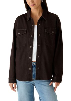 Vanilla Star Women's Shacket, Brown, Large
