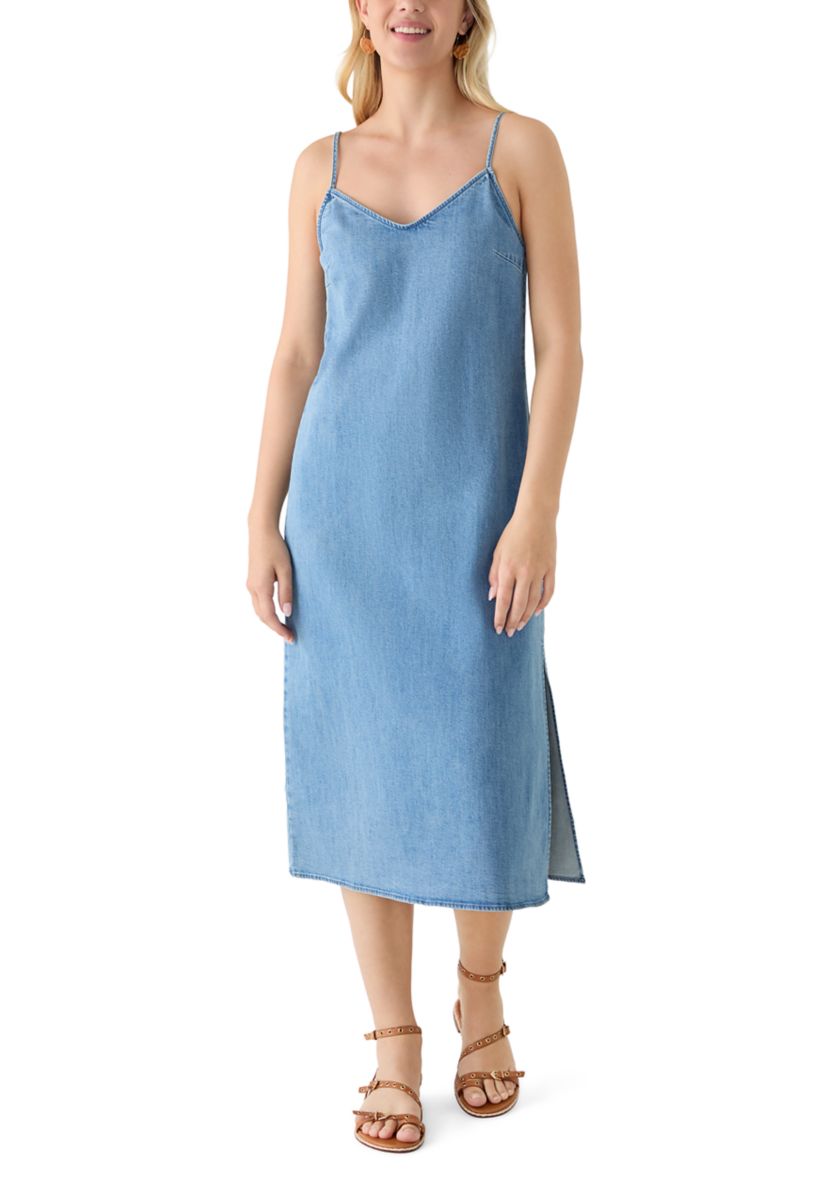 gap dresses women Vanilla Star Women's Dress Lace trim COLOR:SKY train:Chapel Train Beach Party White Blue