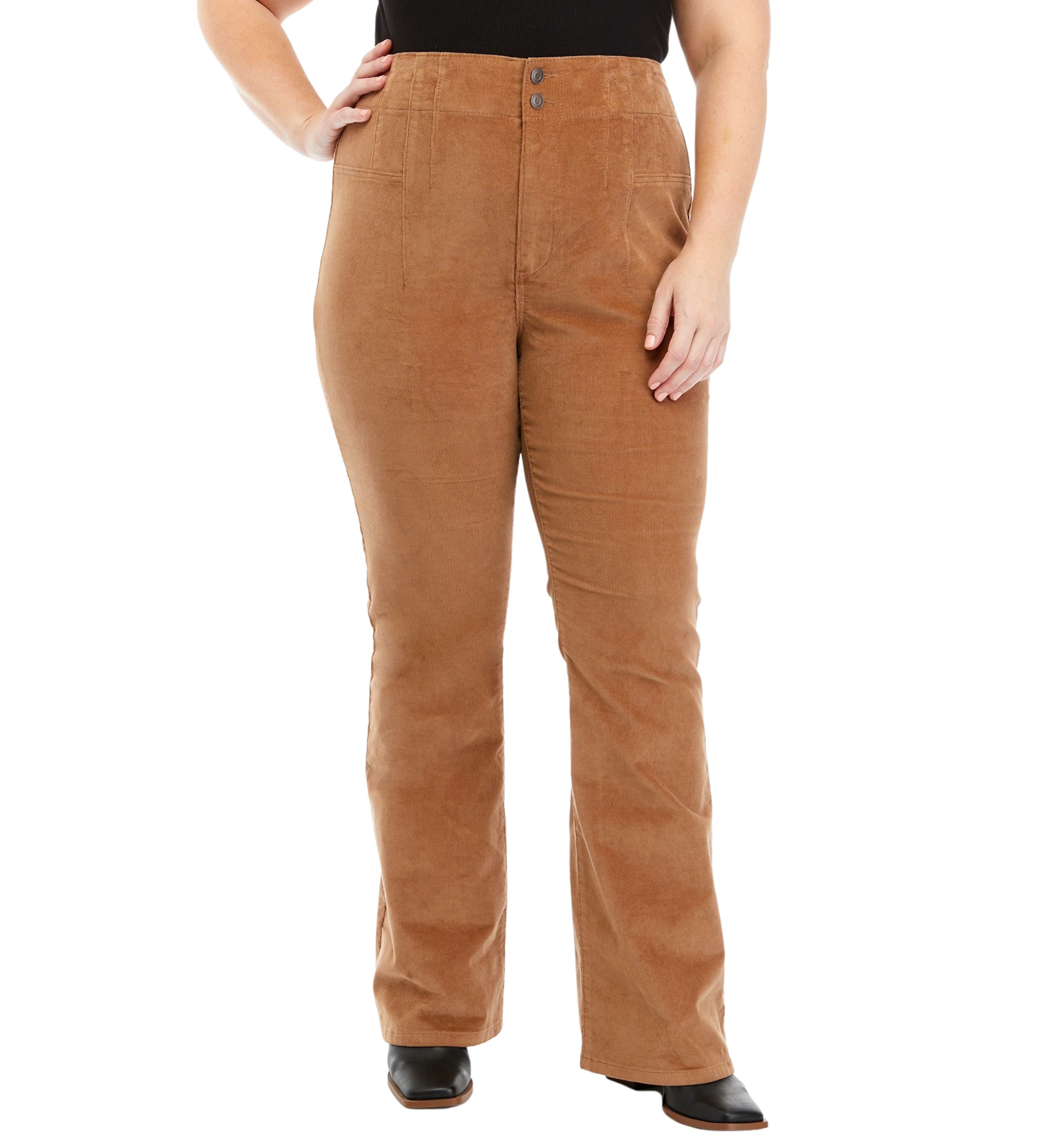 Plus Size Corduroy Flare Pants