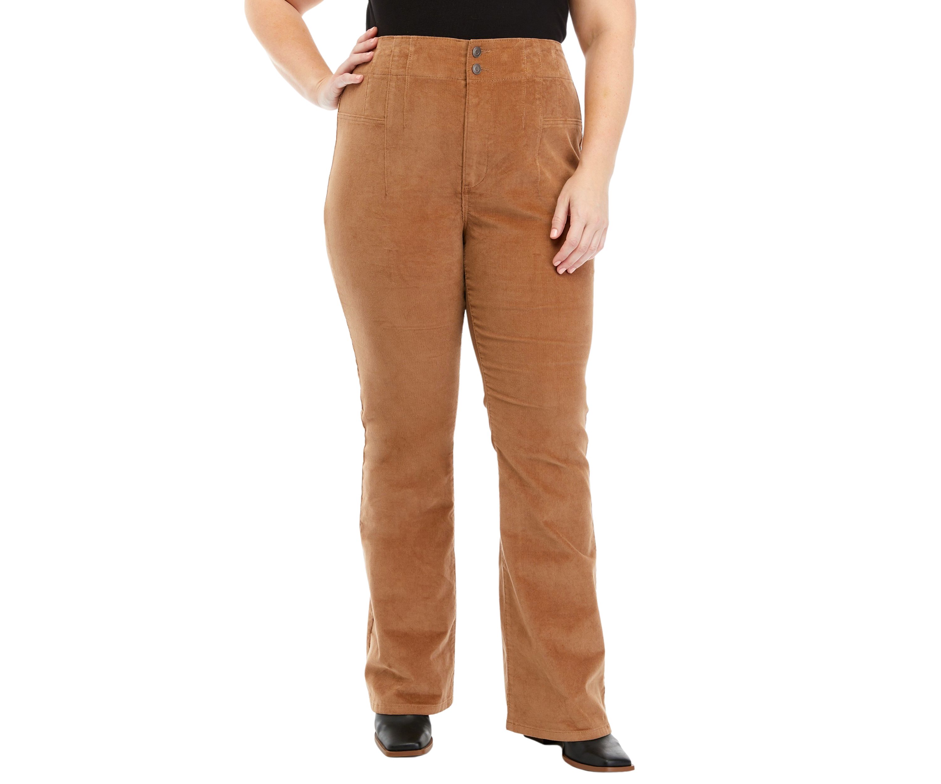 Plus Size Corduroy Flare Pants