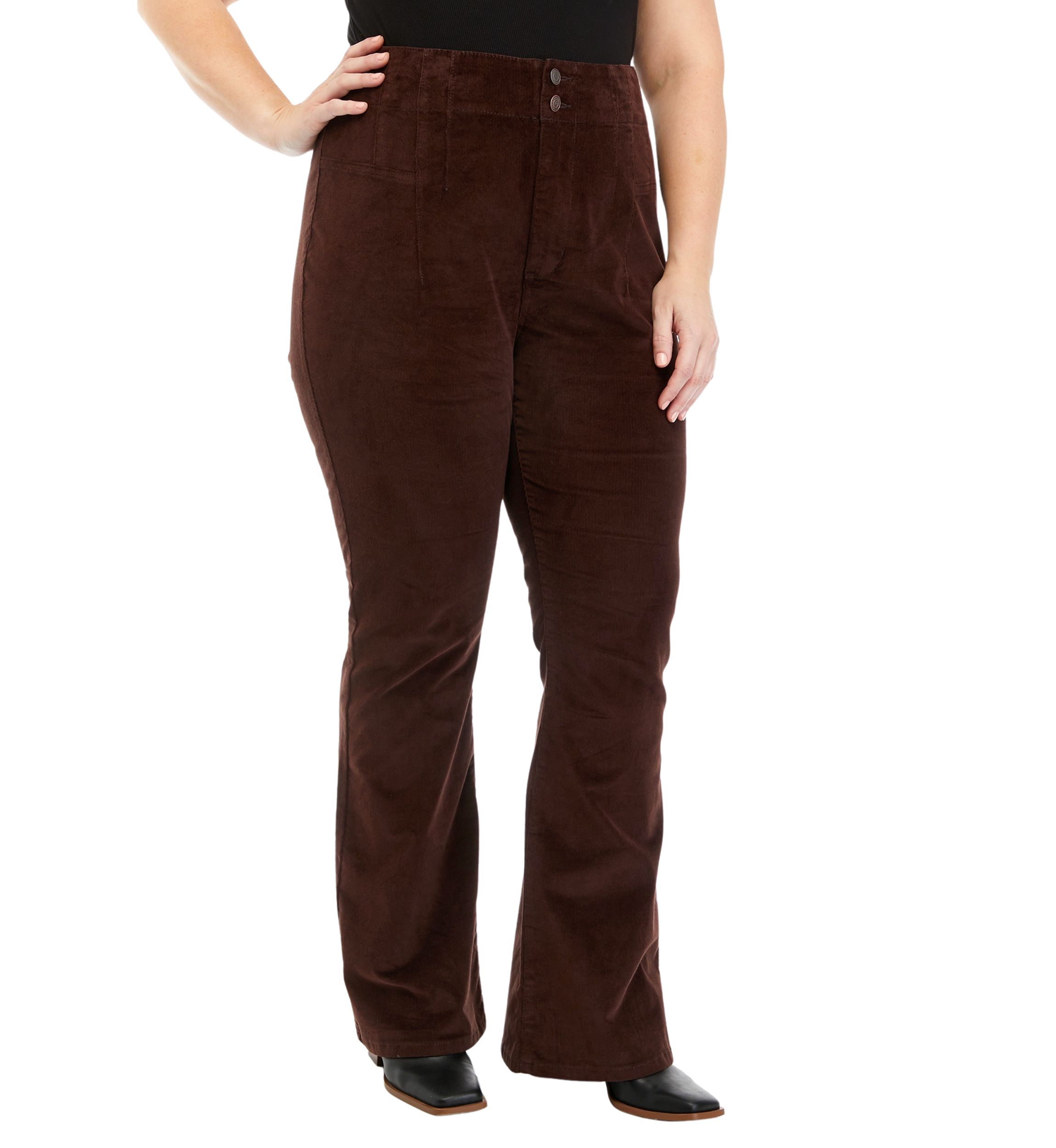  Plus Size Corduroy Flare Pants 