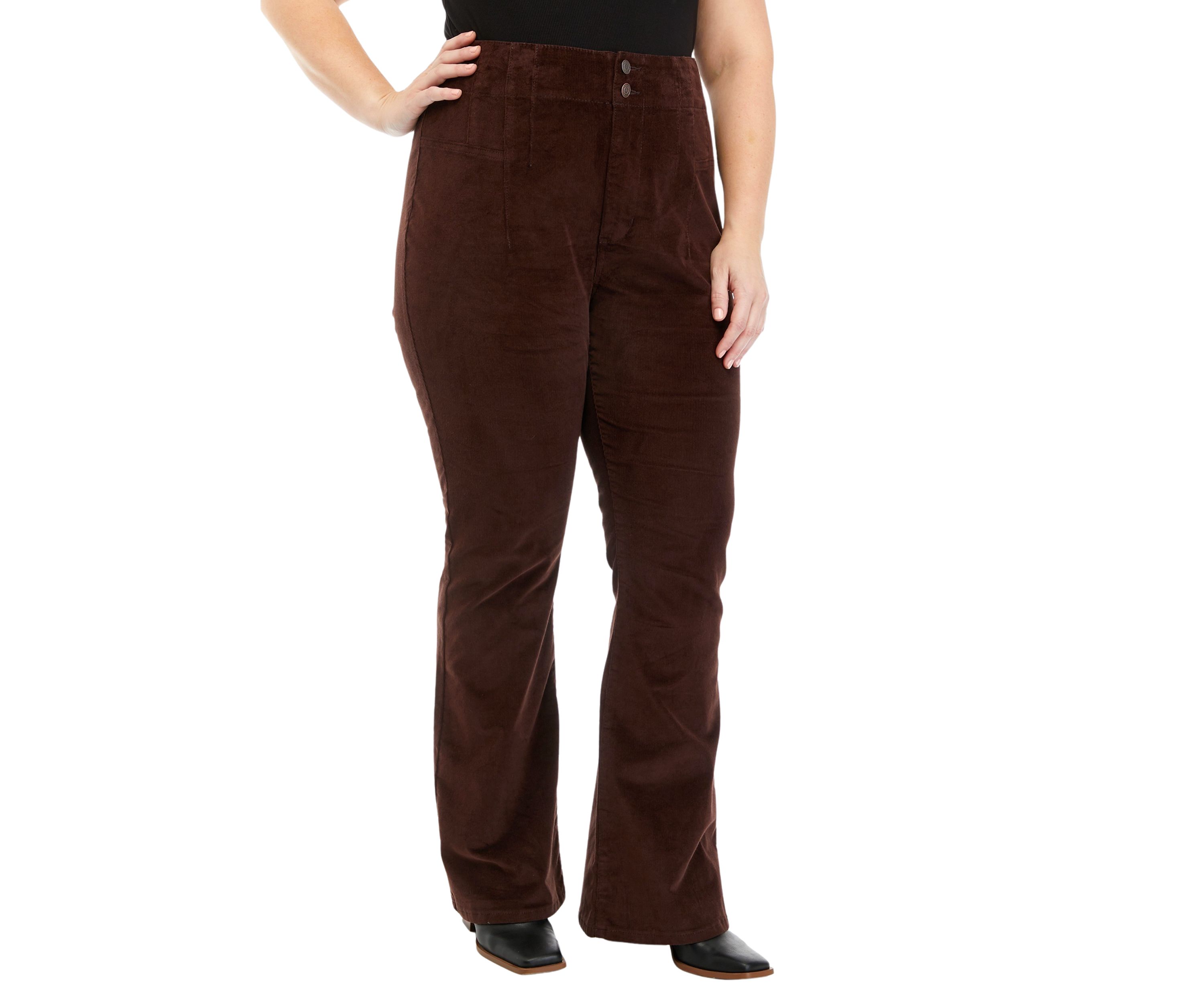  Plus Size Corduroy Flare Pants 