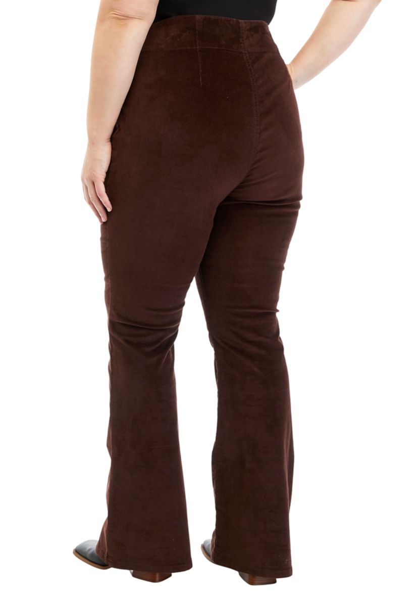  Plus Size Corduroy Flare Pants 