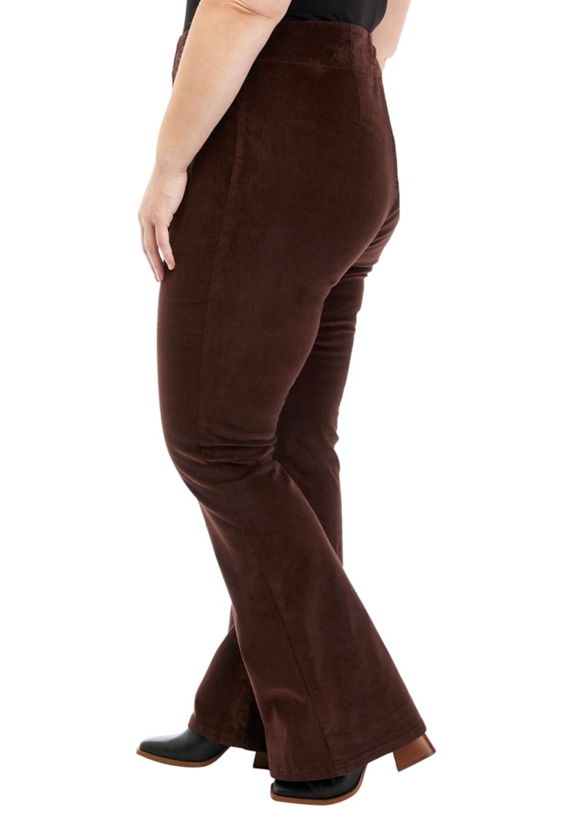  Plus Size Corduroy Flare Pants 