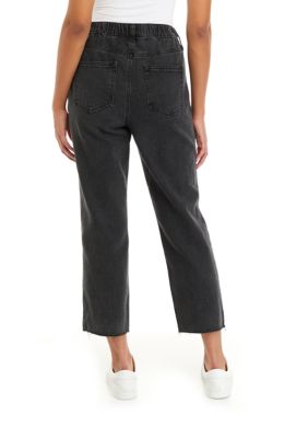 Juniors' Cinch Waist Cropped Straight Jeans