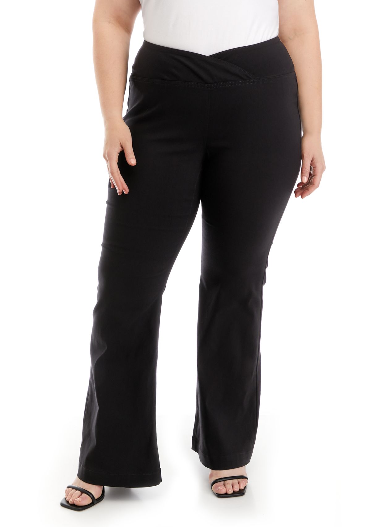 Plus Size V-Front Pull On Pants