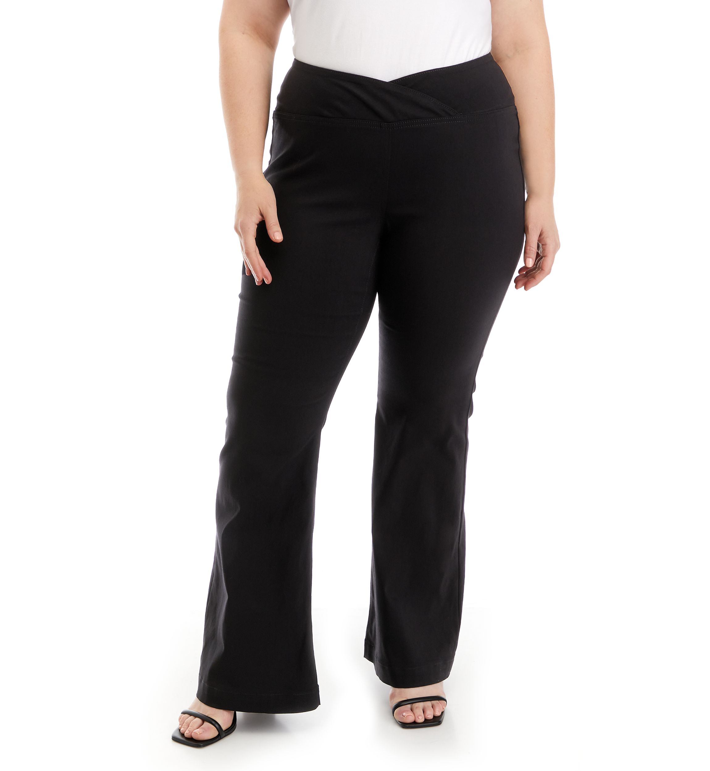 Plus Size V-Front Pull On Pants