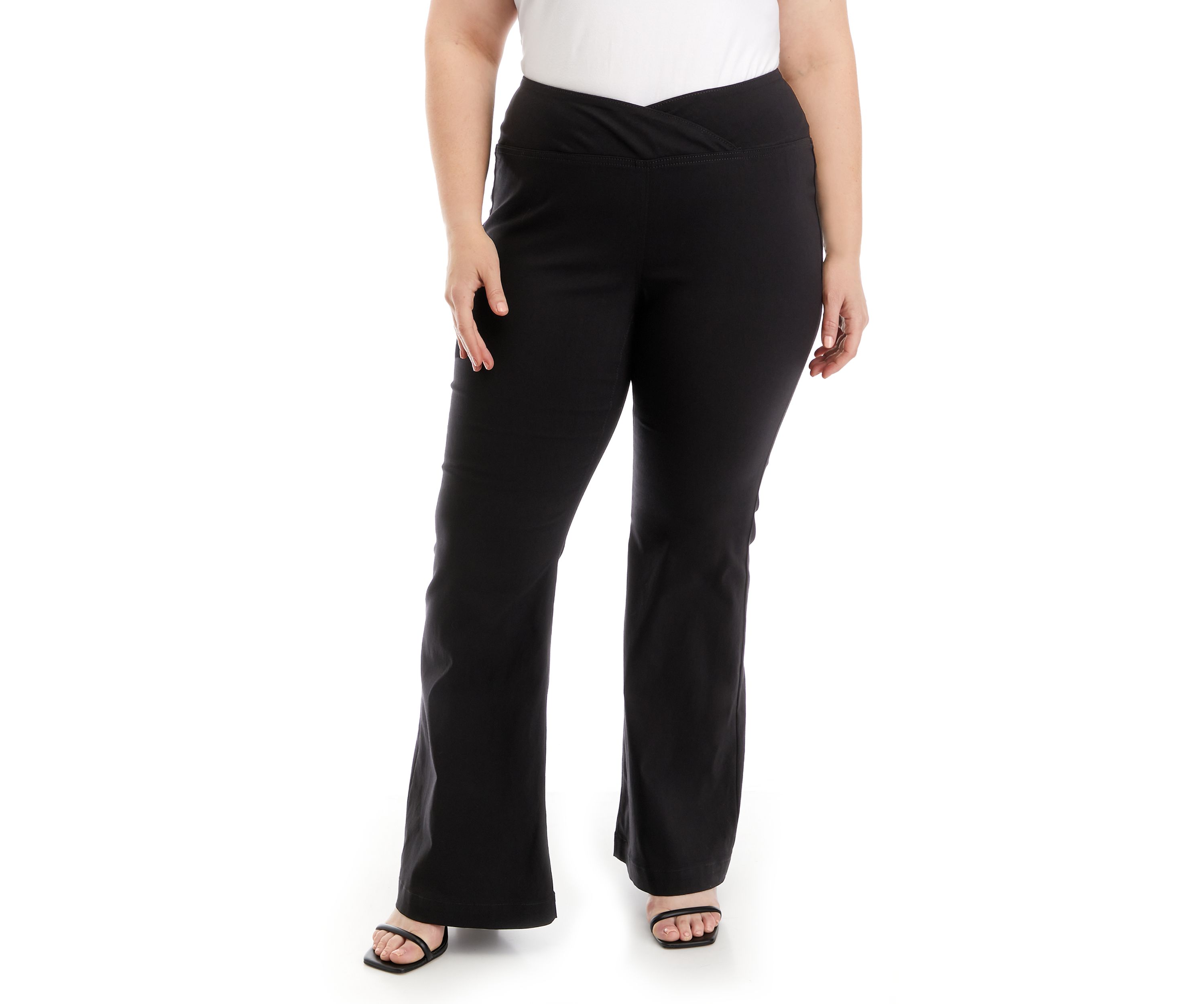 Plus Size V-Front Pull On Pants