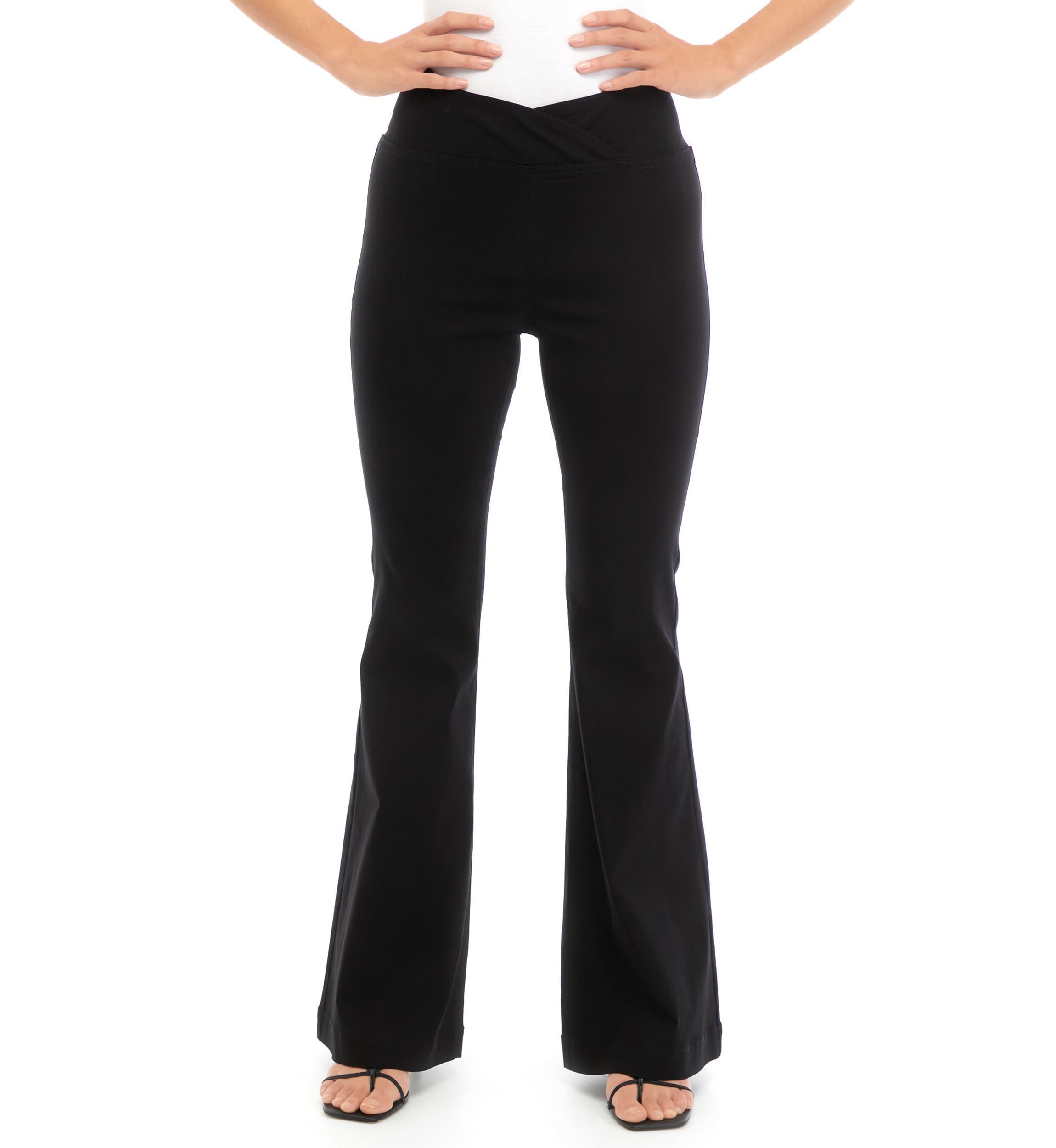 Juniors Flared Leg Pull On Pants
