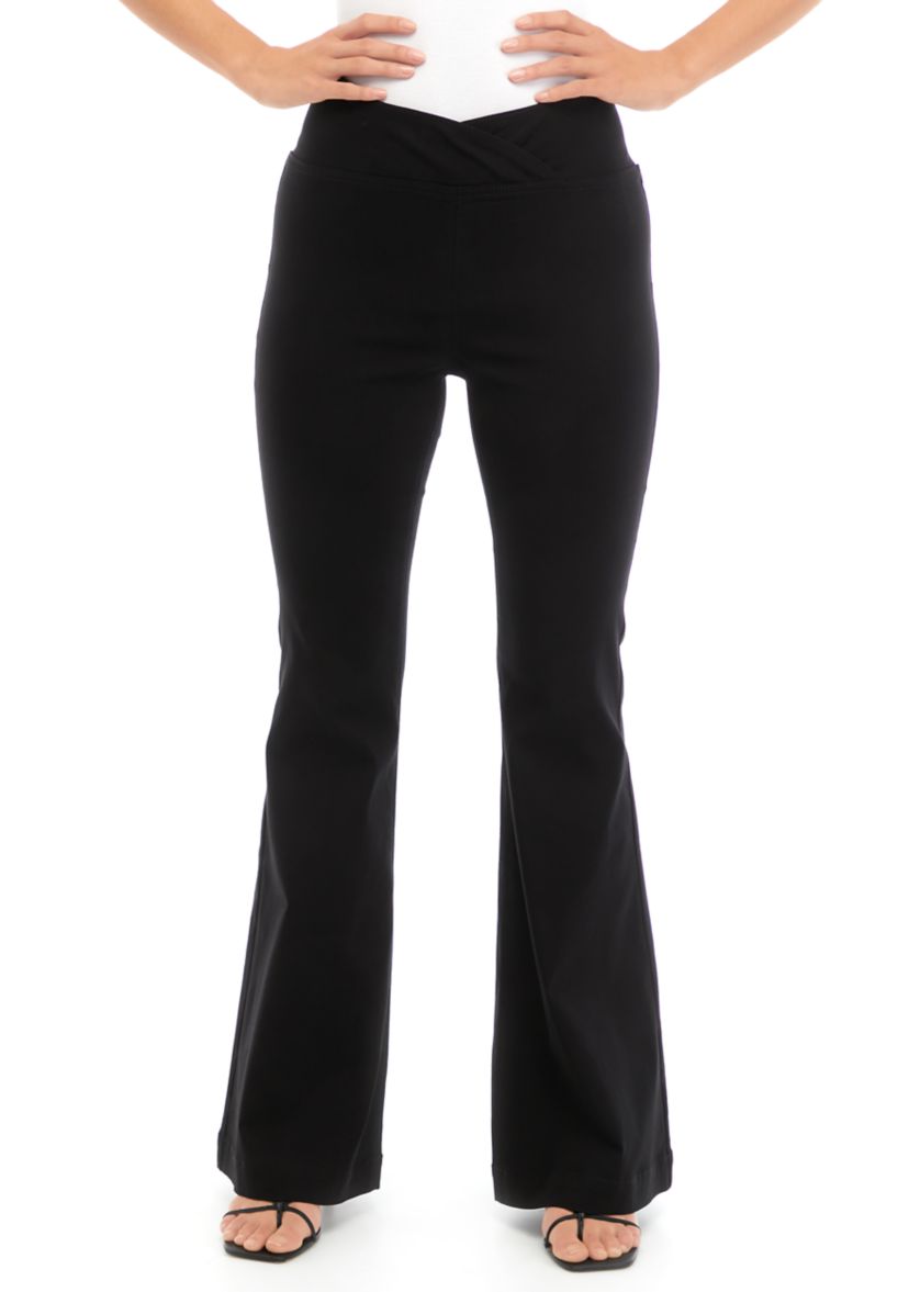 Juniors Flared Leg Pull On Pants